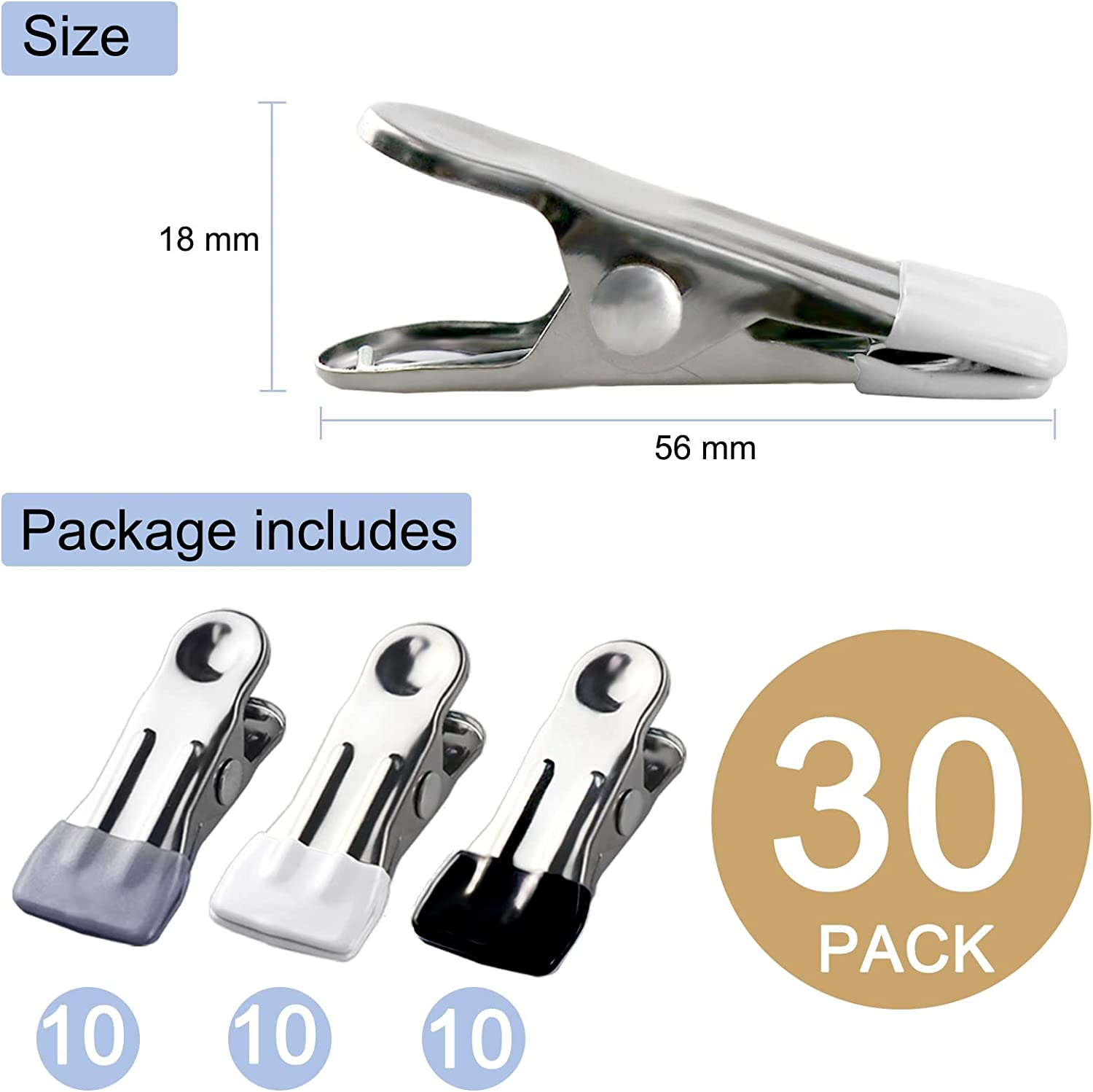 Heavy Duty Clothes Pins for Hanging, Stainless Steel Strong Clips for Crafts, Beach Towel, Kitchen, Fabric, Utility Drying Pegs, Outdoor Clothesline image number 5