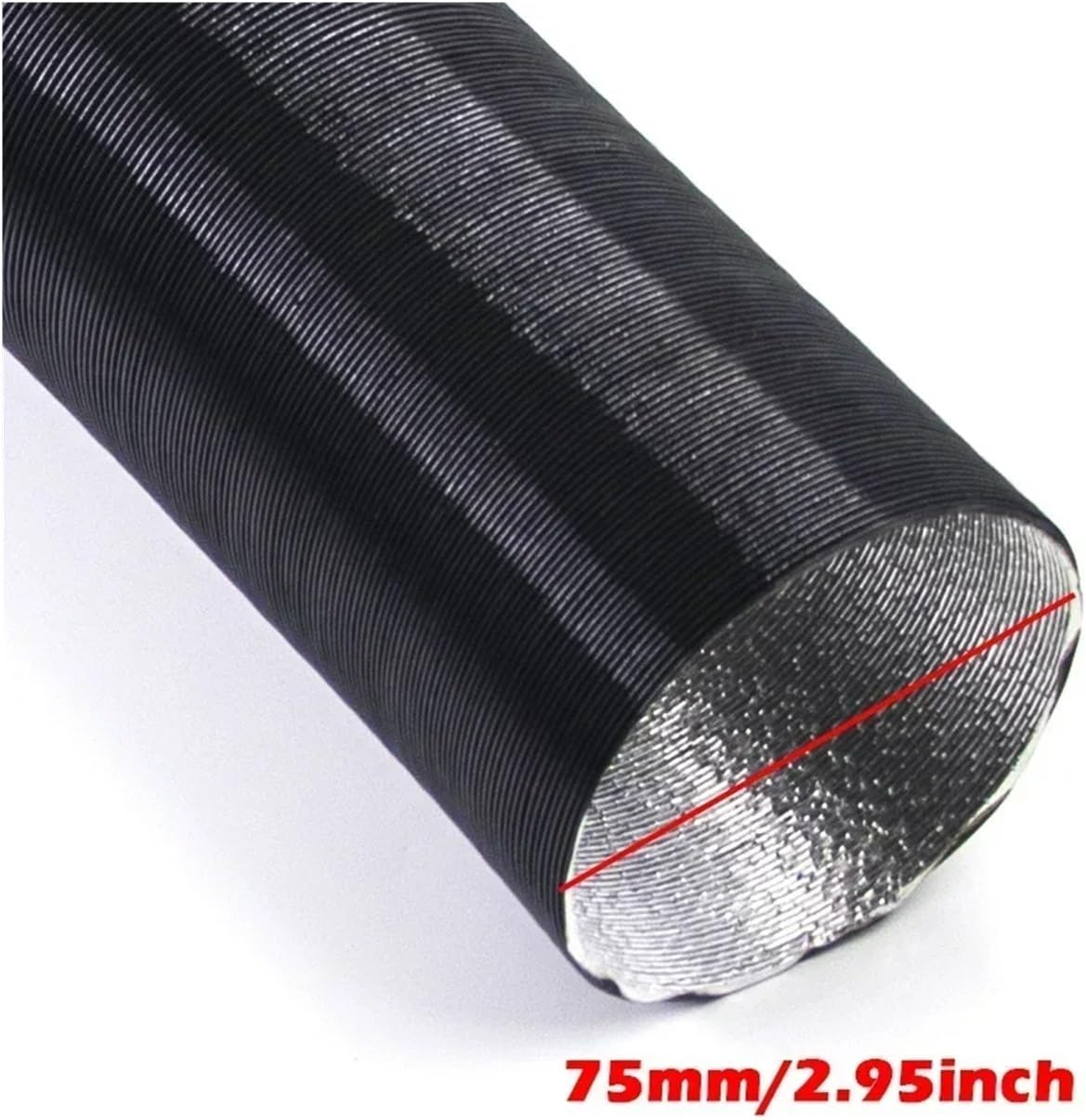 OVARIA 75Mm Car Air Diesel Heater Ducting Pipe Hose Line Air Intake Exhaust Outlet Parking Tube Fit for Webasto Dometic Planer Fit for Eberspache Automotive Heater Parts(200Cm) image number 3