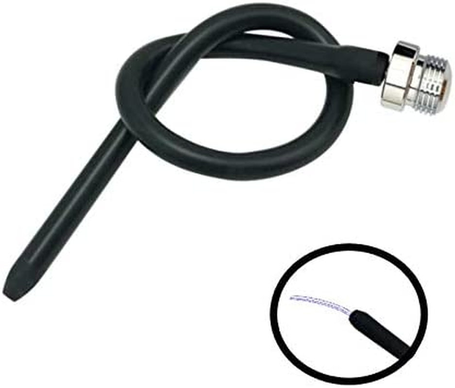 Silicone Nozzle Enema Attachment Reusable Douche Black Hose Nozzle (20 In) image number 4