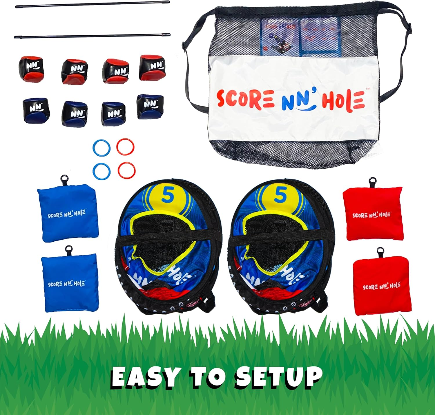 TOSS & ROLL NN' Hole - Portable Cornhole Game for Water or Land | for All Ages image number 2