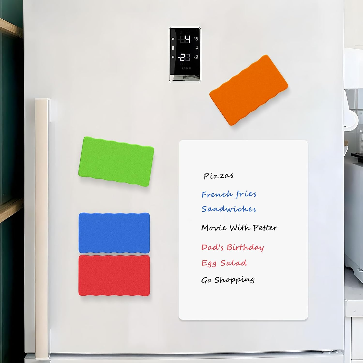 Maxgear Whiteboard Erasers, 8 Pack Magnetic Dry Erase Erasers for Classroom, Whiteboard Cleaning Pad, Chalkboard Wiper Teacher Supplies for School, Office, Home （6 Vibrant Color Set, 4 X 2 X 0.6 Inch image number 1