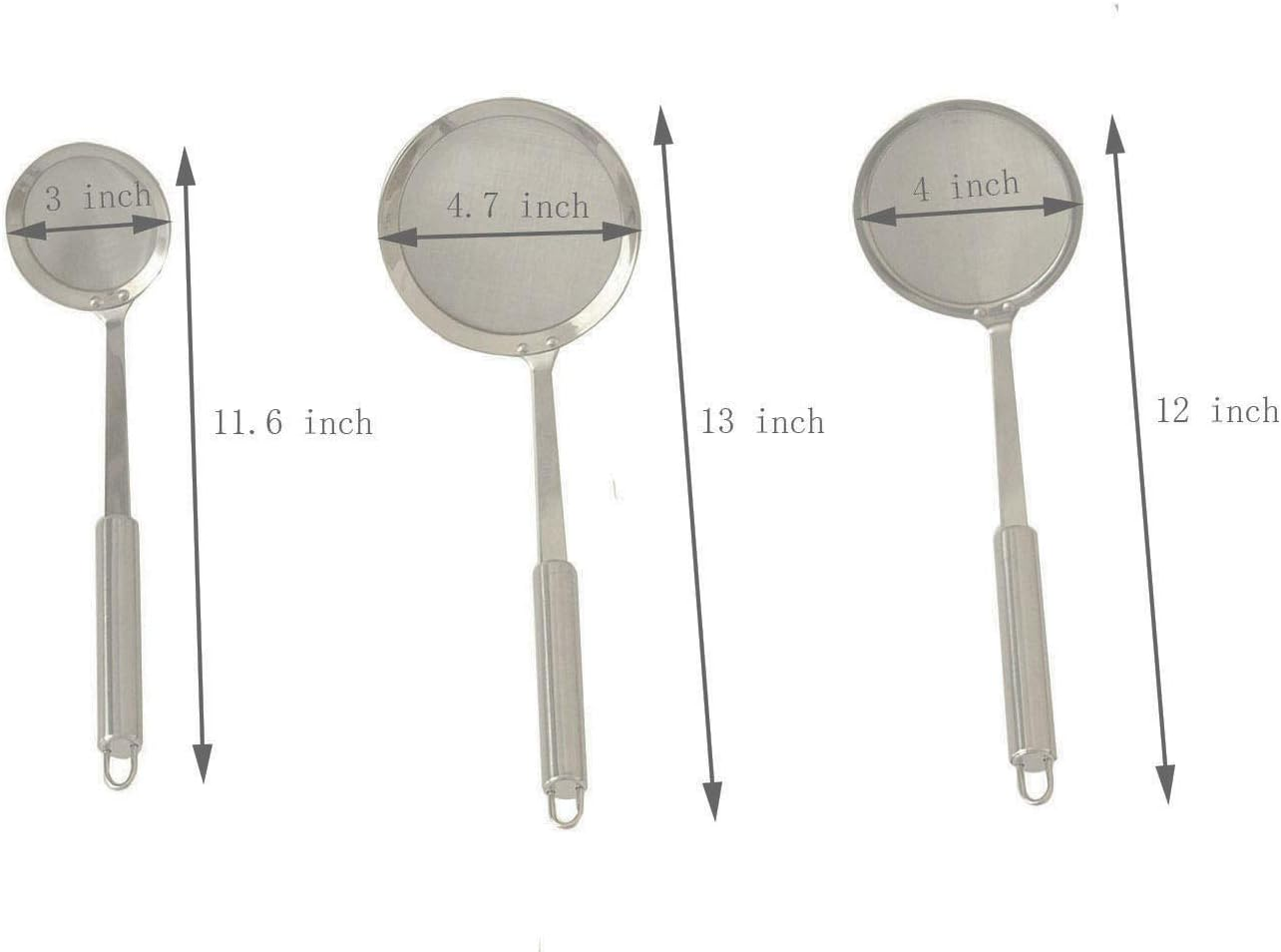 KINGSUPER Hot Pot Fat Skimmer Spoon Stainless Steel Mesh Food Strainer for Oil Filter Skimming Grease and Foam