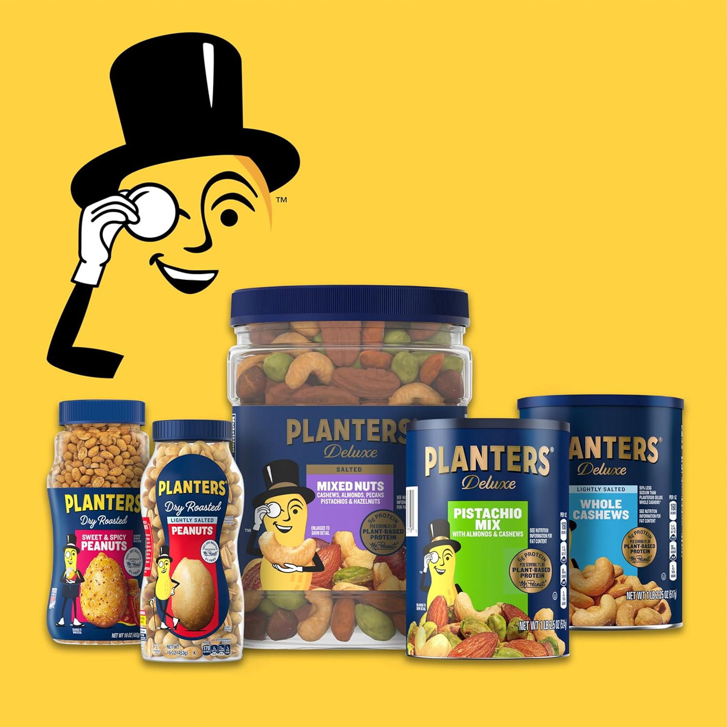 Planters Honey Roasted Peanuts (6 Ct Pack, 10 Oz Canisters) image number 3