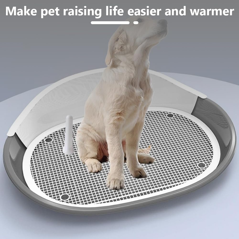 Dog Potty Tray, Indoor Puppy Toilet, Nonslip Doggy Bathroom, Non-Slip Design with Raised Edges, Durable Pooch Potty Tray for Small, Medium & Large Pets image number 3