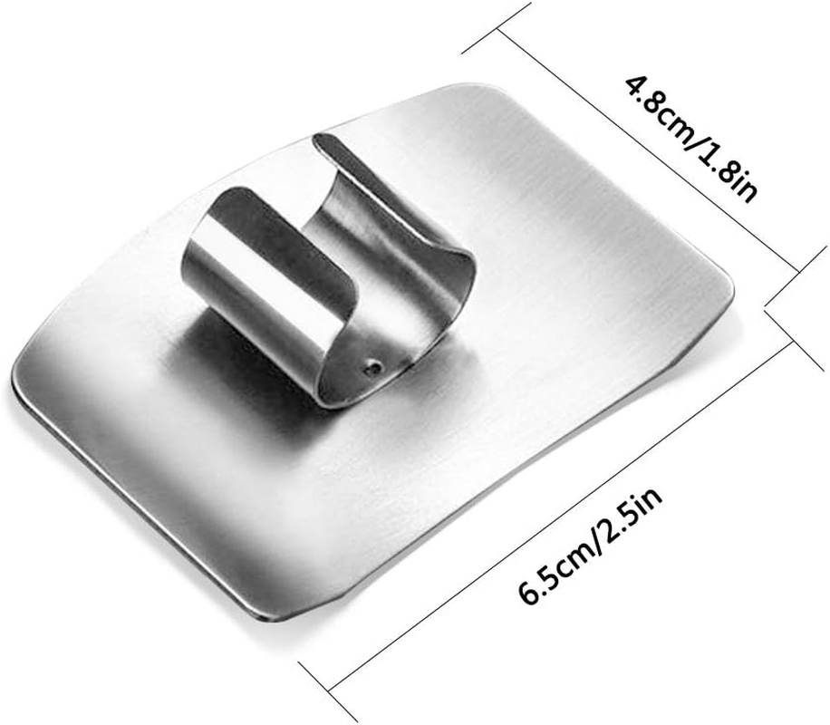 Sourceton Set of 5, Stainless Steel Finger Guard, Finger Guards for Cutting, Finger Guards for Cutting Vegetables, Stainless Steel Finger Guards for Cutting, Cutting Avoid Hurting image number 1
