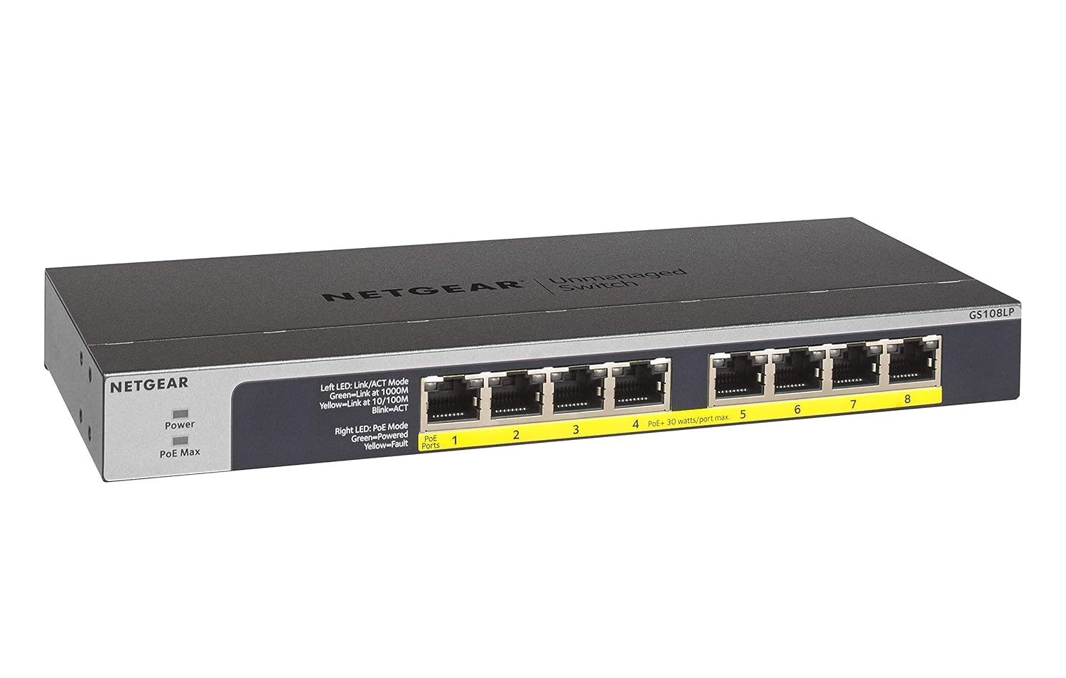 NETGEAR GS116LP-100AJS 16 Port Gigabit POE+ 76W Switch image number 2