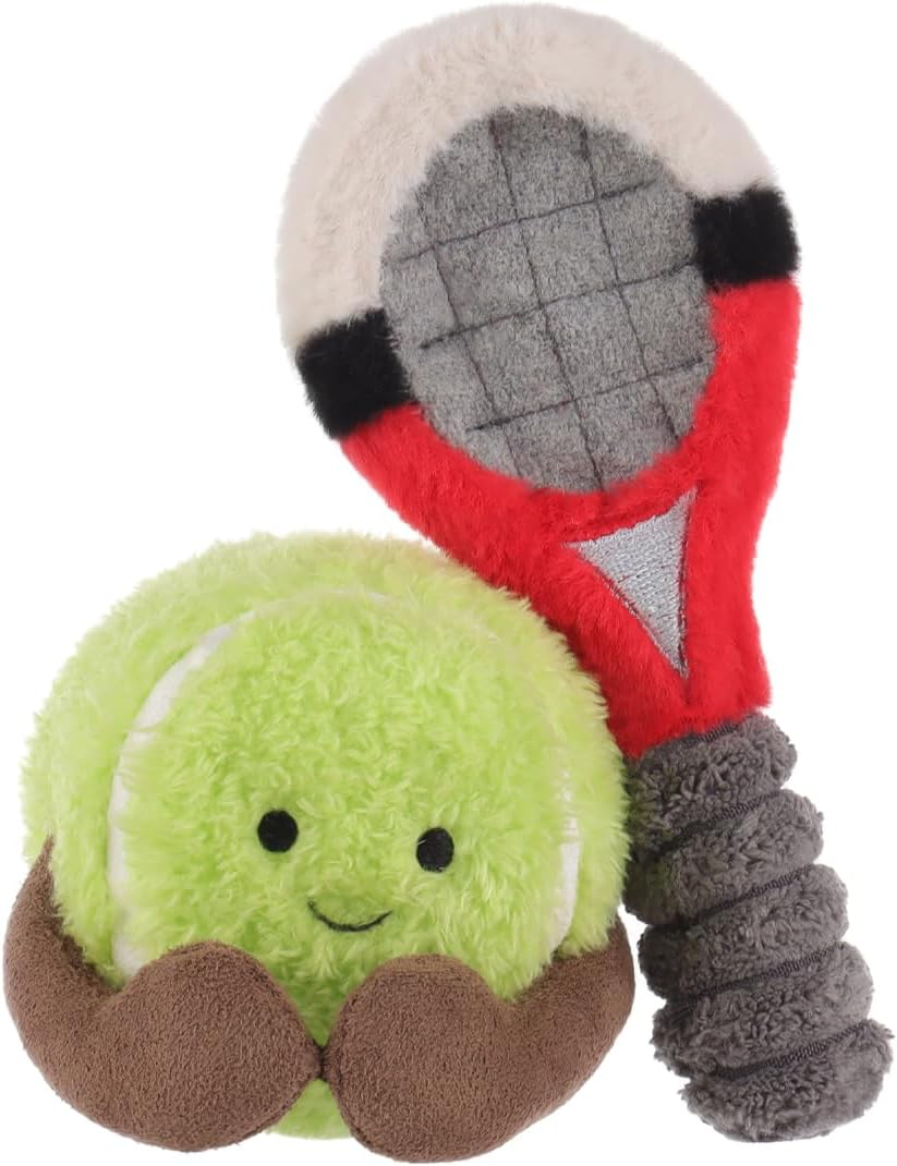 Apricot Lamb Happy Tennis Stuffed Animals for Kids, Soft Cute Plush Toys for Baby Girl and Boy, 4.8 Inches image number 4