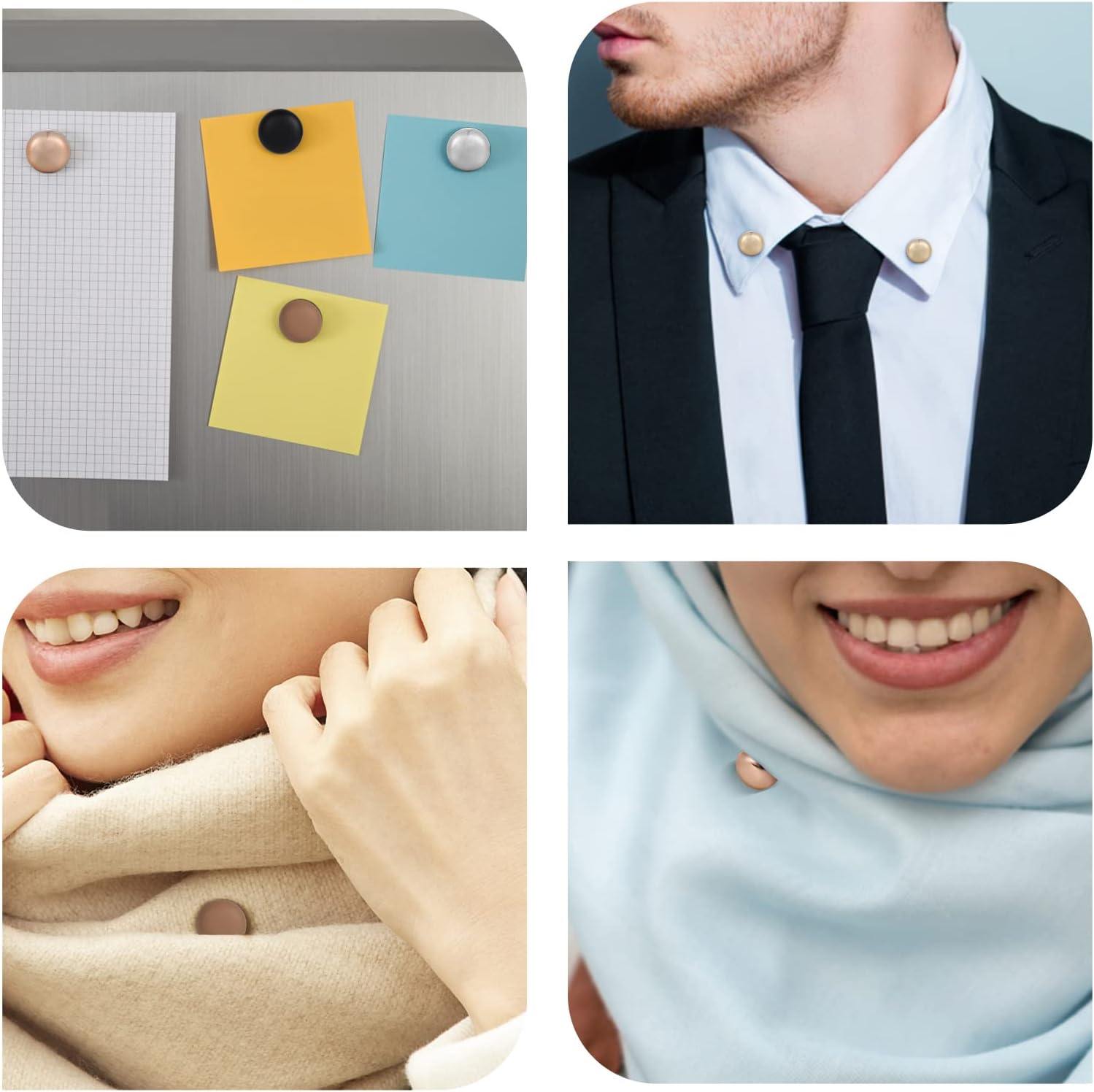 8PCS Multi-Purpose Magnetic Hijab Pins - Strong Pinless Scarf Clasp and Brooch for Women'S Hijabs, Scarves, and Clothes image number 6