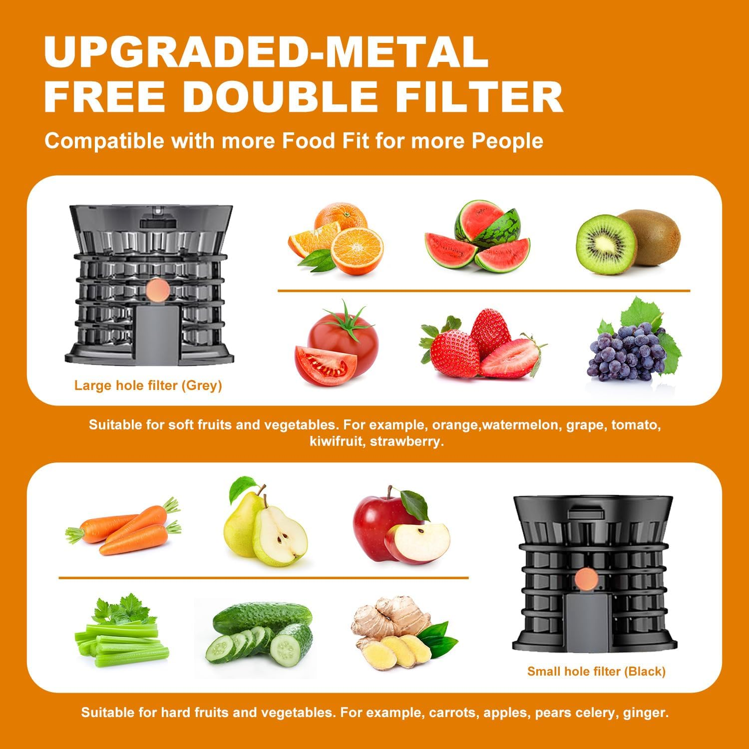 Cold Press Juicer Machines - Electric Slow Juicer with 1.2L and 103Mm Large Feed Chute for Whole Fruits and Vegetables, 250W Masticating Juicer Extractor Easy to Clean, High Juice Yield,Bpa Free, Grey image number 4