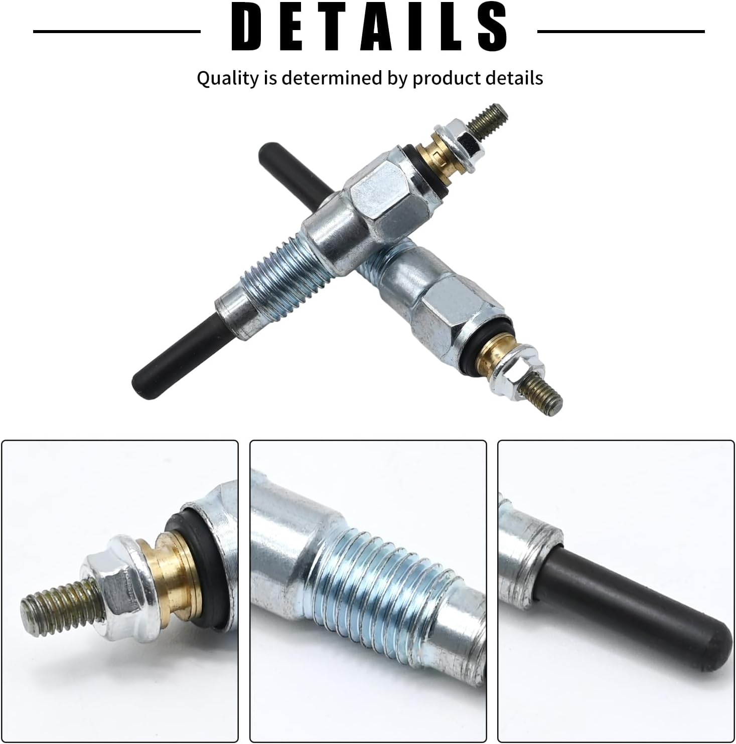 MDEOOSKY 3 Pcs Glow Plugs Replacement for John Deere X495 X595 X740 X744 X748 X749 X750 X754 X758 1435 1023E 1025R 1026R 2025R 2026R 2305 2320 2030A 850D 855D, M811937 MIU802457 image number 1