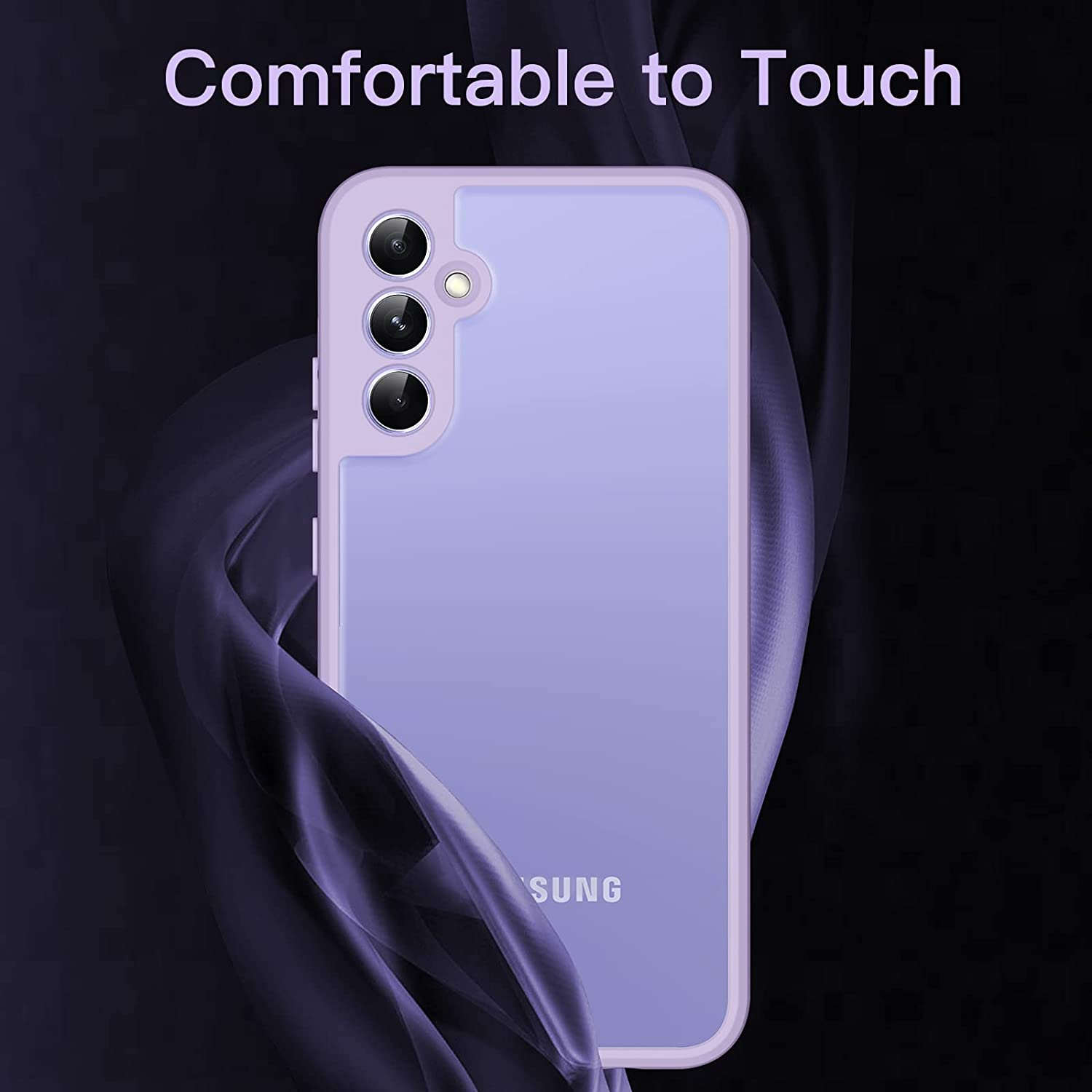 Jetech Matte Case for Samsung Galaxy A54 5G 6.4-Inch, Frosted Translucent Back Protective Slim Phone Cover, Anti-Fingerprints (Lilac) - Lilac image number 5