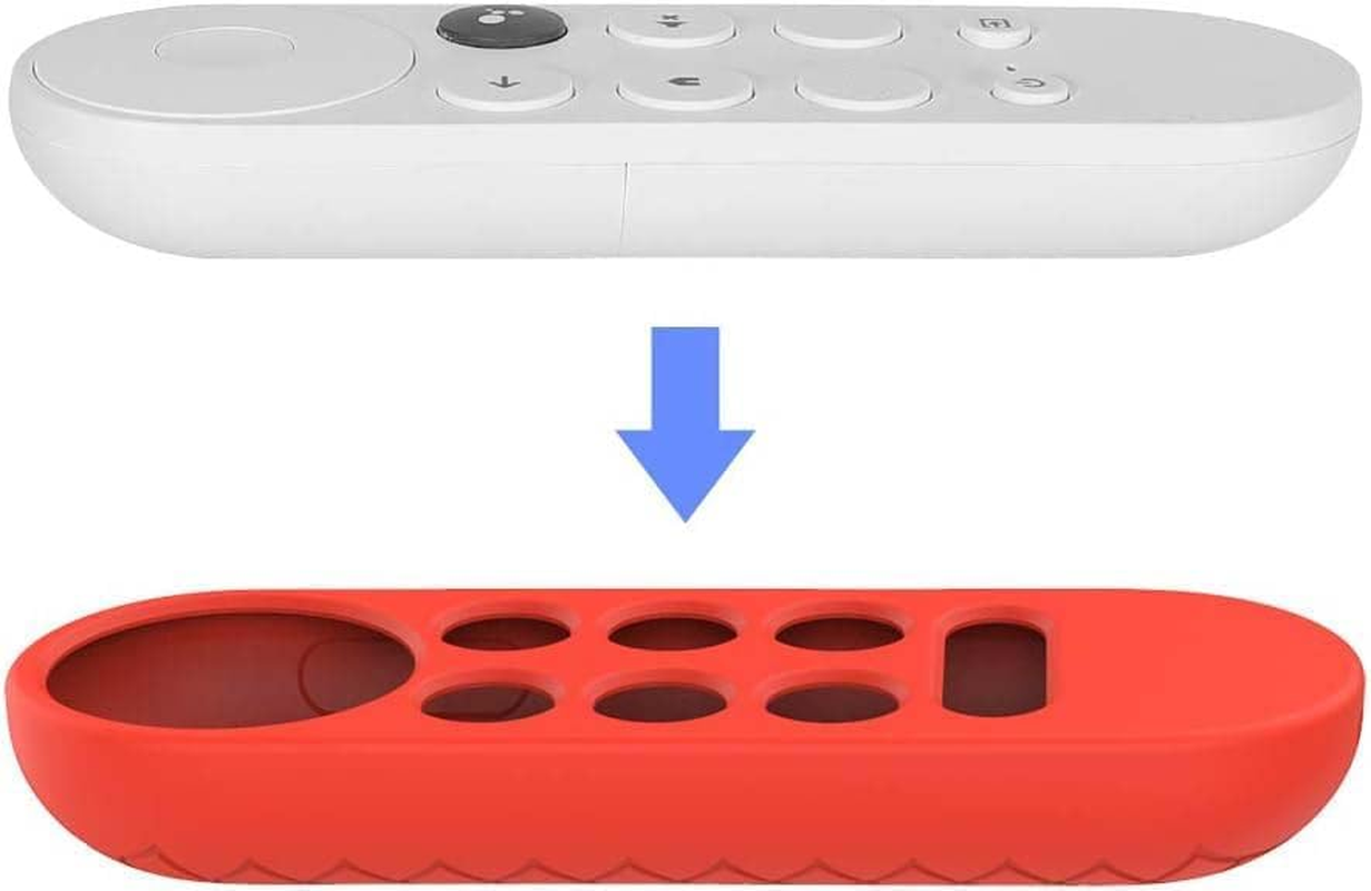 USTIYA Case for Google TV Chromecast 2020 Remote Control Case Smart Shockproof Cover Accessories (Red) - Blue image number 5