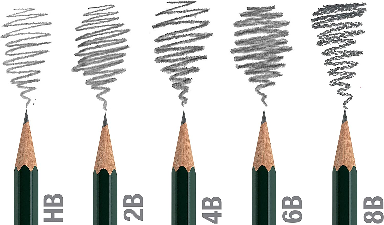 Faber-Castell Quality Castell 9000 Graphite Pencils, Assorted &ndash; Blister Pack of 5, (10-119095) image number 4