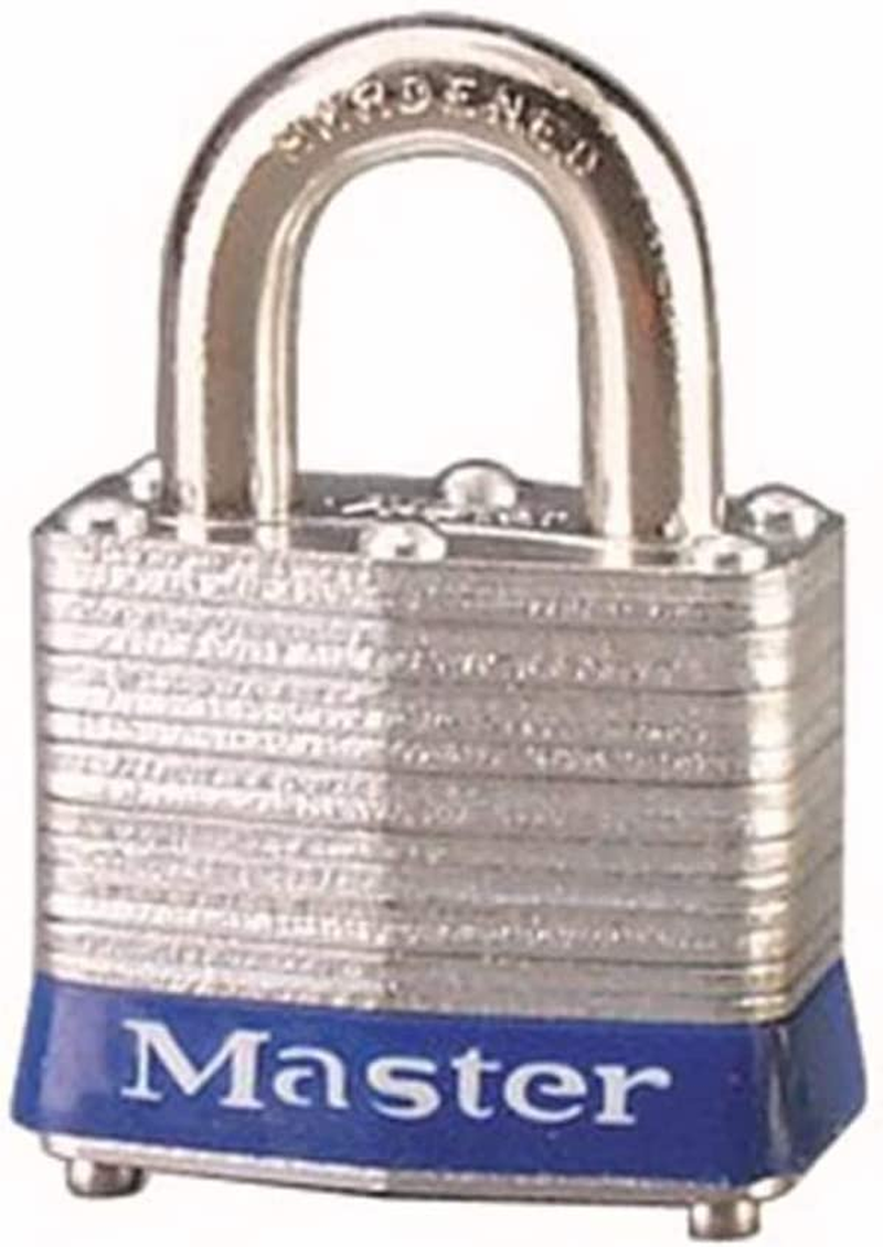 Master Lock 3BLU Laminated Steel Lockout Tagout Safety Padlock with Key,Blue