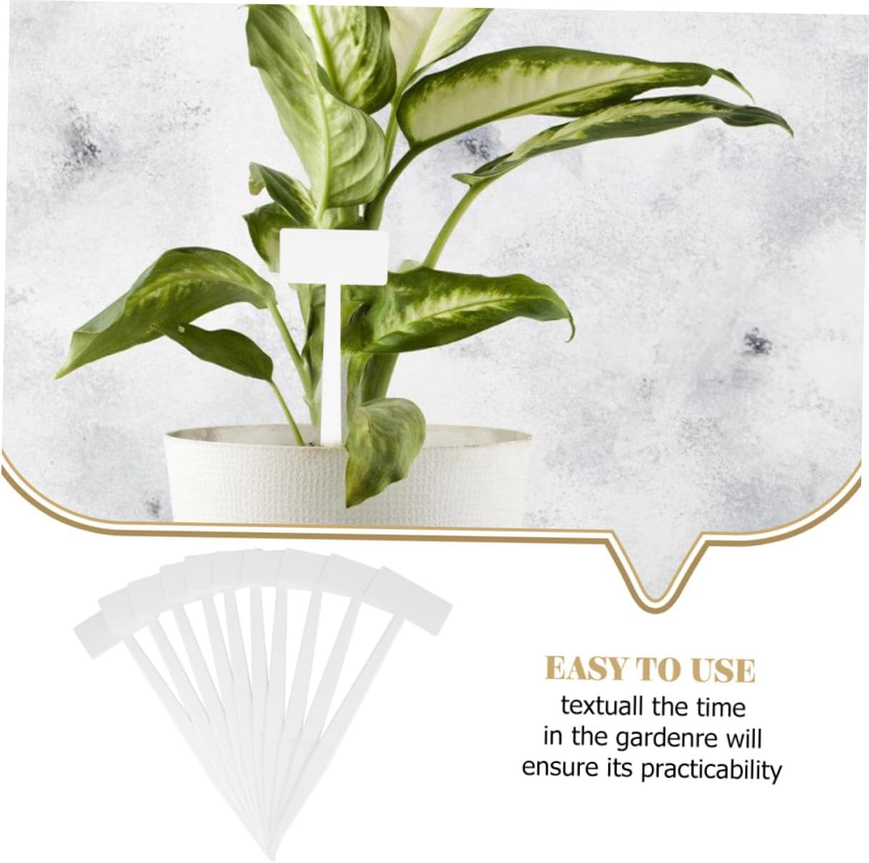 Yardenfun 10Pcs Gardening Signage Plastic Plant Labels Garden Plant Markers for Outdoor Garden Use image number 4