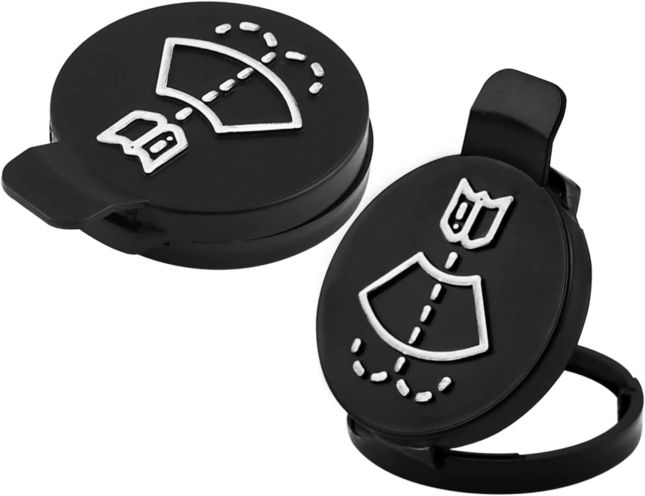 Windshield Wiper Washer Fluid Reservoir Tank Bottle Cap Compatible with Buick Cadillac Chevrolet GMC Washer Reservoir Cap 13227300 Pair image number 4