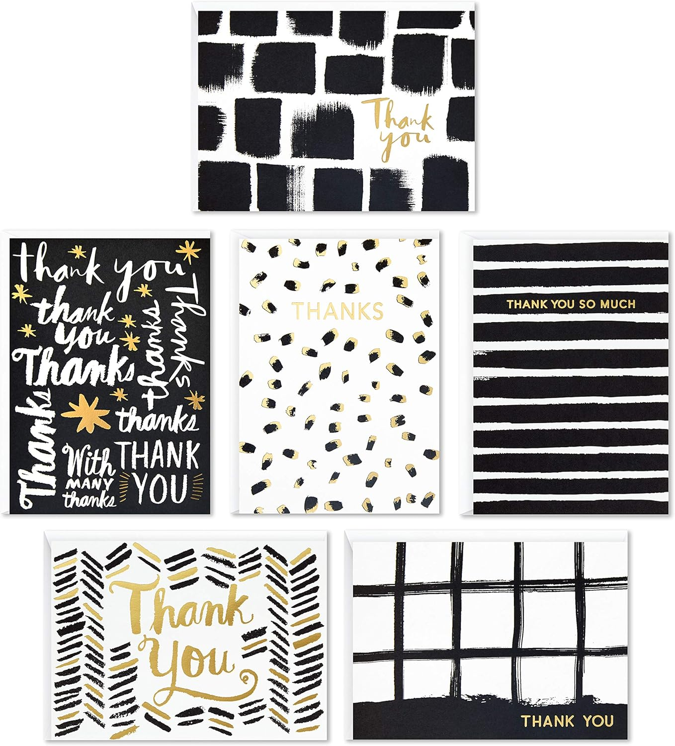 Hallmark Pack of 24 Assorted Blank Cards, Modern Pink and Gold Foil