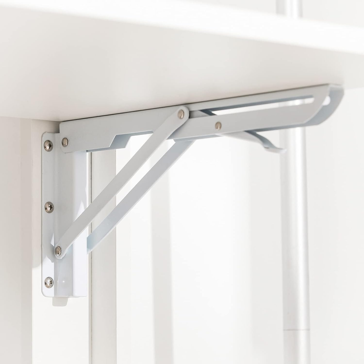 Sobuy Foldable Desk Computer Desk Workstation with Storage Shelves, Home Office Folding Table Desk FWT92-W image number 2