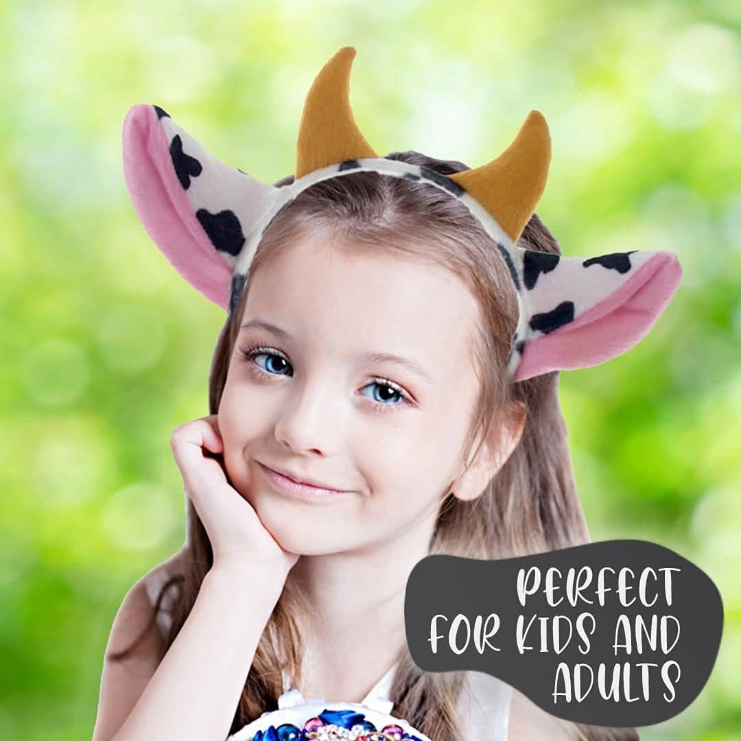 Cow Print Party Supplies - Ears Headband for Baby Shower, Birthday Decorations image number 4