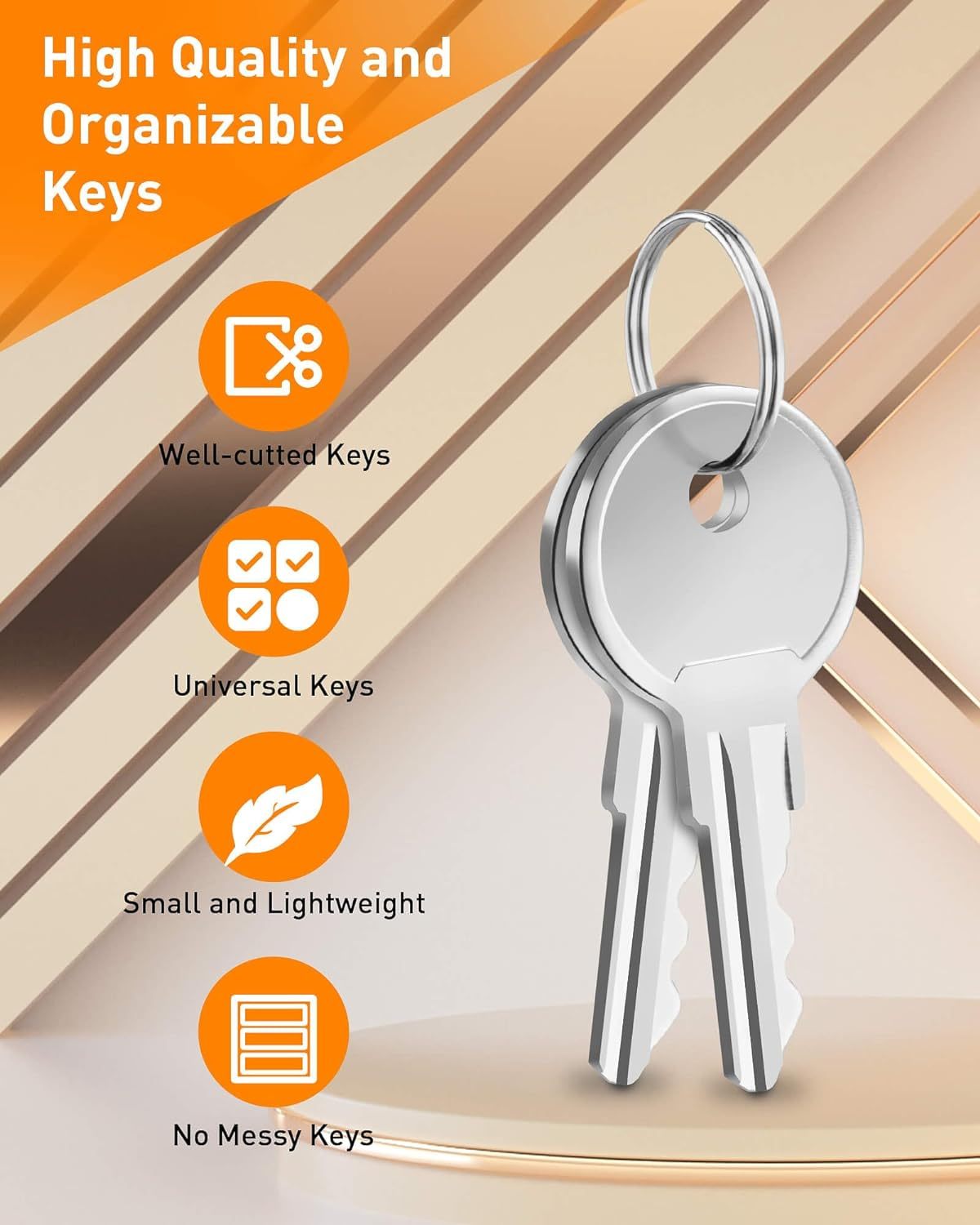 CH751 Key, RV Keys, RV Replacement Keys for RV Campers Storage Cabinets, Universal Key Pack of 4 image number 4