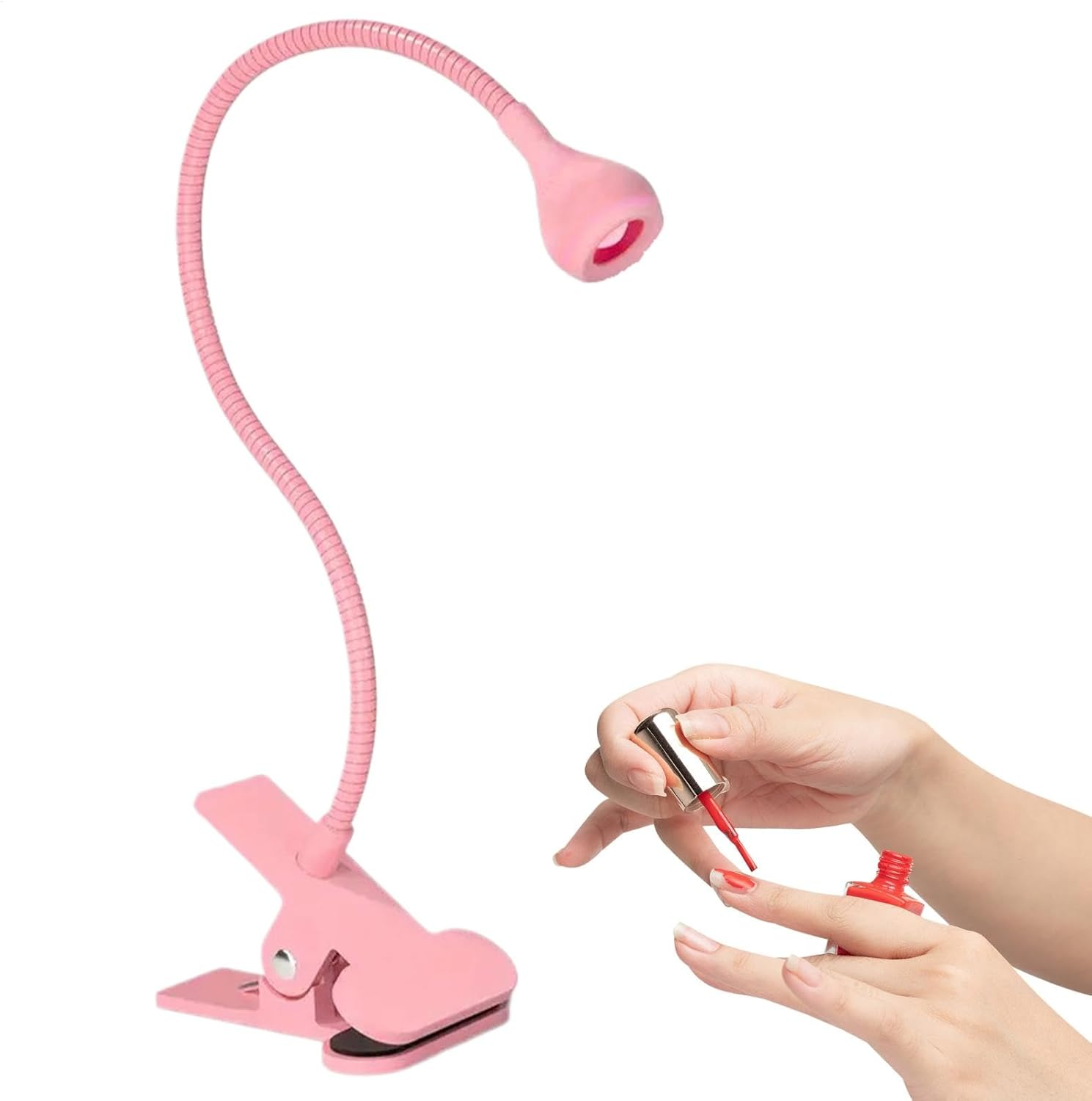 Gooseneck Nail Lamp,Gooseneck LED Nail Light for Gel Nails, Clamp Nail Lamp - USB Manicure Dryer Nail Accessories for Women Girls, Home Salon Use