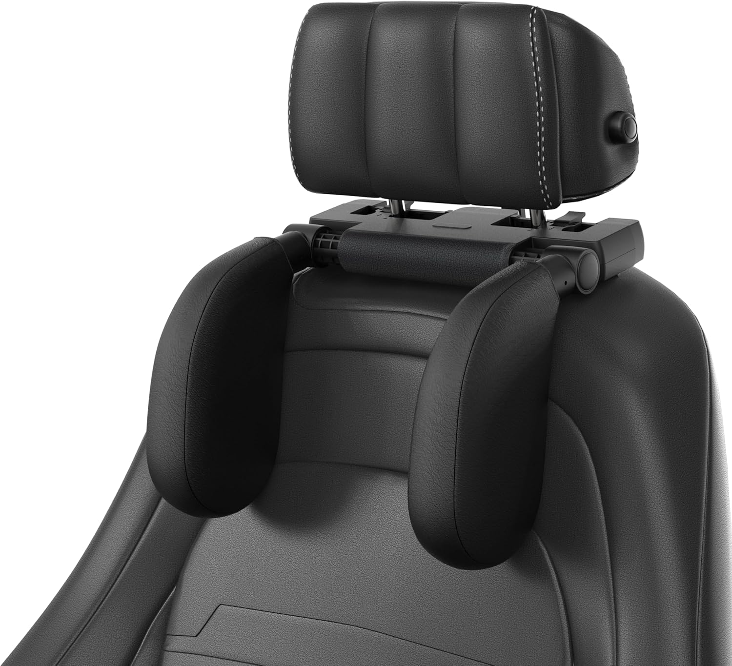 Car Headrest Pillow,Thickened Memory Foam Road Pal Car Seat Headrest,Neck Support Pillow,180&deg; Adjustable Car Headrest, U Shaped,Travel Car Sleeping,Suitable for Kids and Adults (Black)