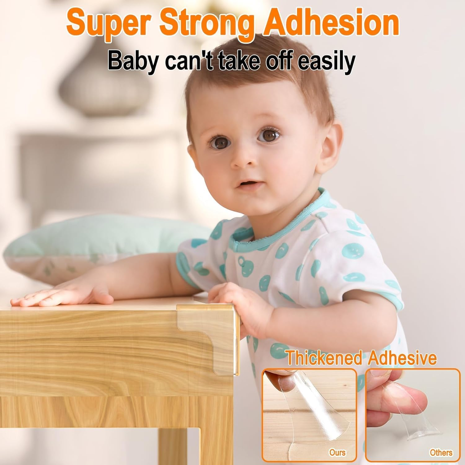 Corner Protector Baby Proofing,8 Pack Large (Length 1.6Inch) Clear Corner Protectors Furniture Corner Guard & Edge Safety Bumpers Table Corner Protectors for Baby with Super Strong Adhesive Tape