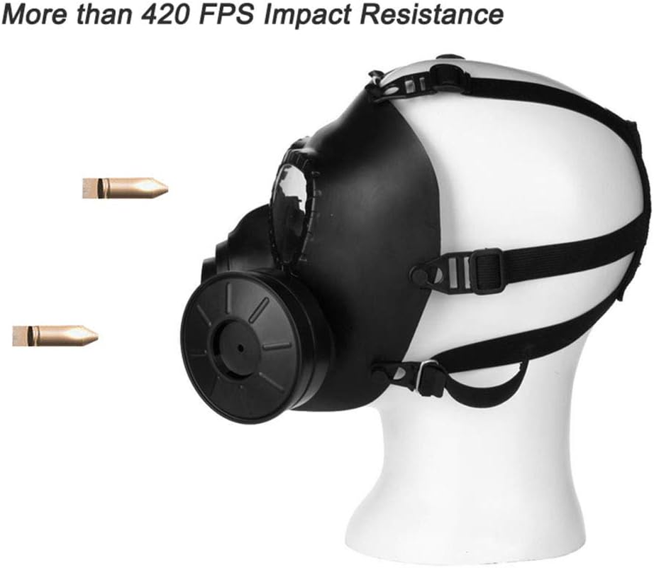 Outdoor Paintball Shooting Face Protection Gear Tactical Full Face anti Fog Paintball PC Mask with Air Filtration Fan image number 3