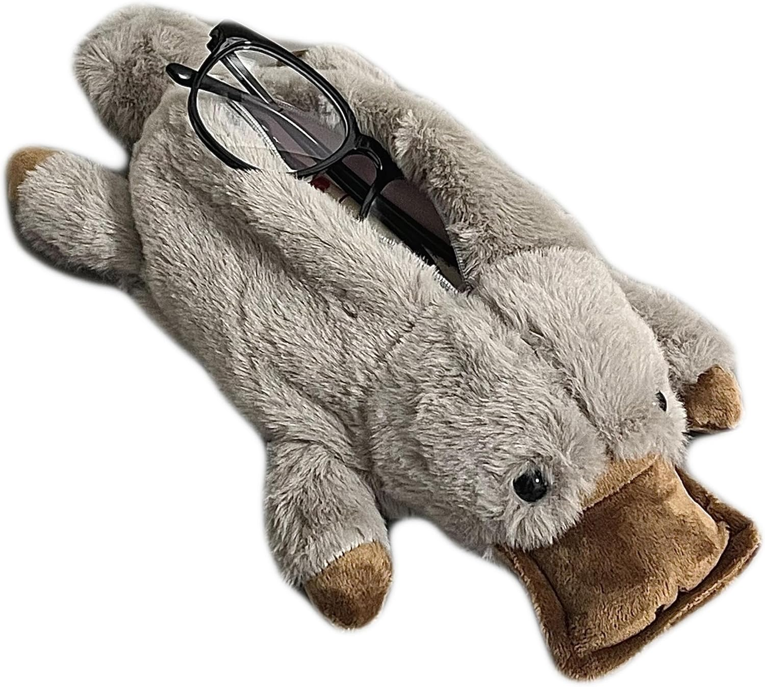 JIANEEXSQ Cute Soft Platypus Pencil Case, Plush Duckbill Pencil Pouch, Cosmetic Pouch Bag, Stationery Organizer, Zipper Pouch, Pencil Holder Bag, Office Classroom Accessories image number 2