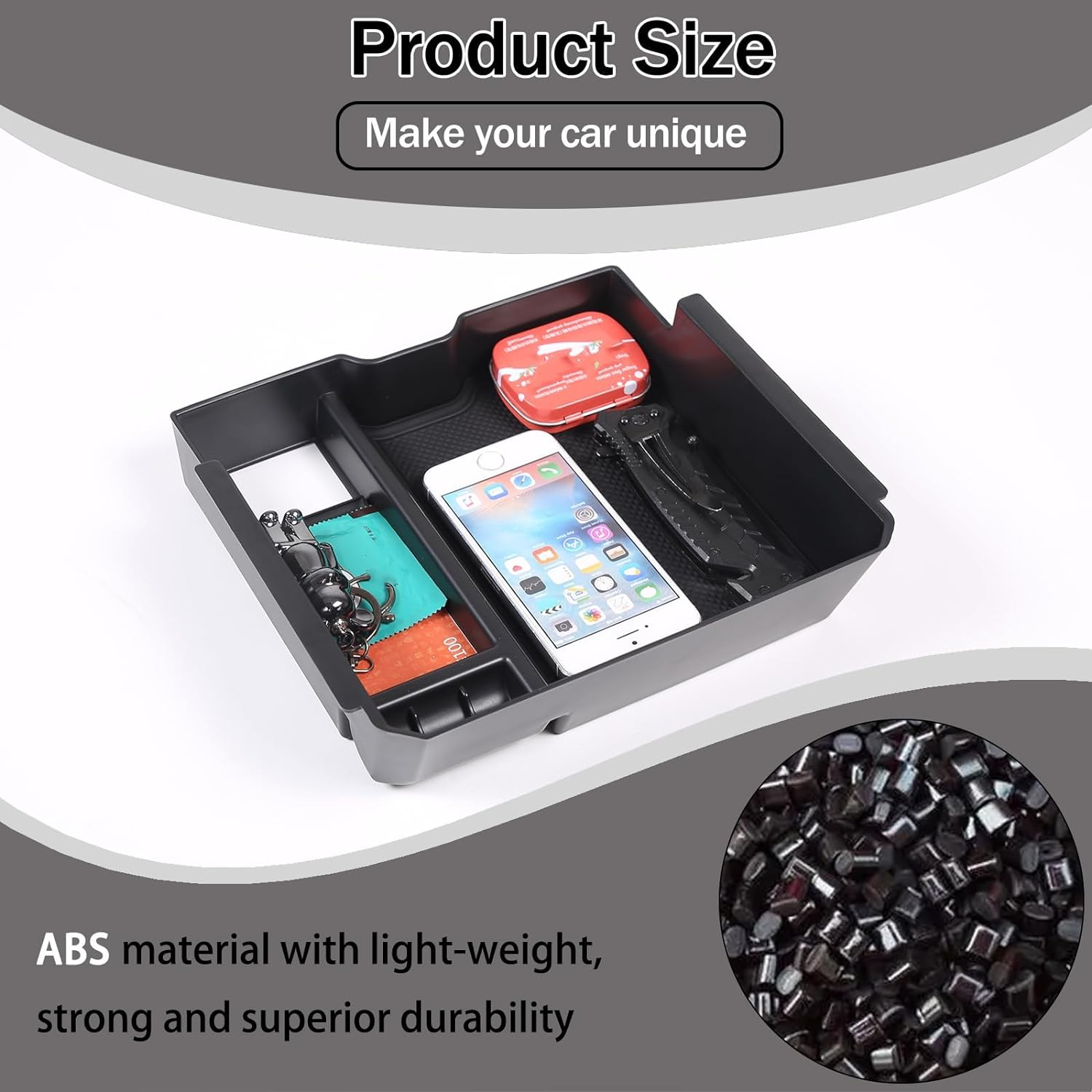 Car Center Console Armrest Box Storage Box Tray Compatible with Ford Everest/Ranger 2023 image number 1