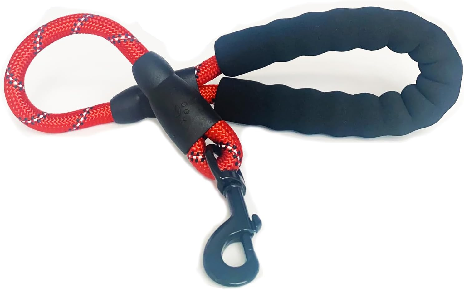 Easy Control with Short Dog Leash for Climbing Training Walking and Guiding Blind, 2 Feet Nylon Dog Leash, Strong Leash with Highly Reflective Threads for Medium Large Heavy Duty Dog Leads (Black) - Blue image number 7