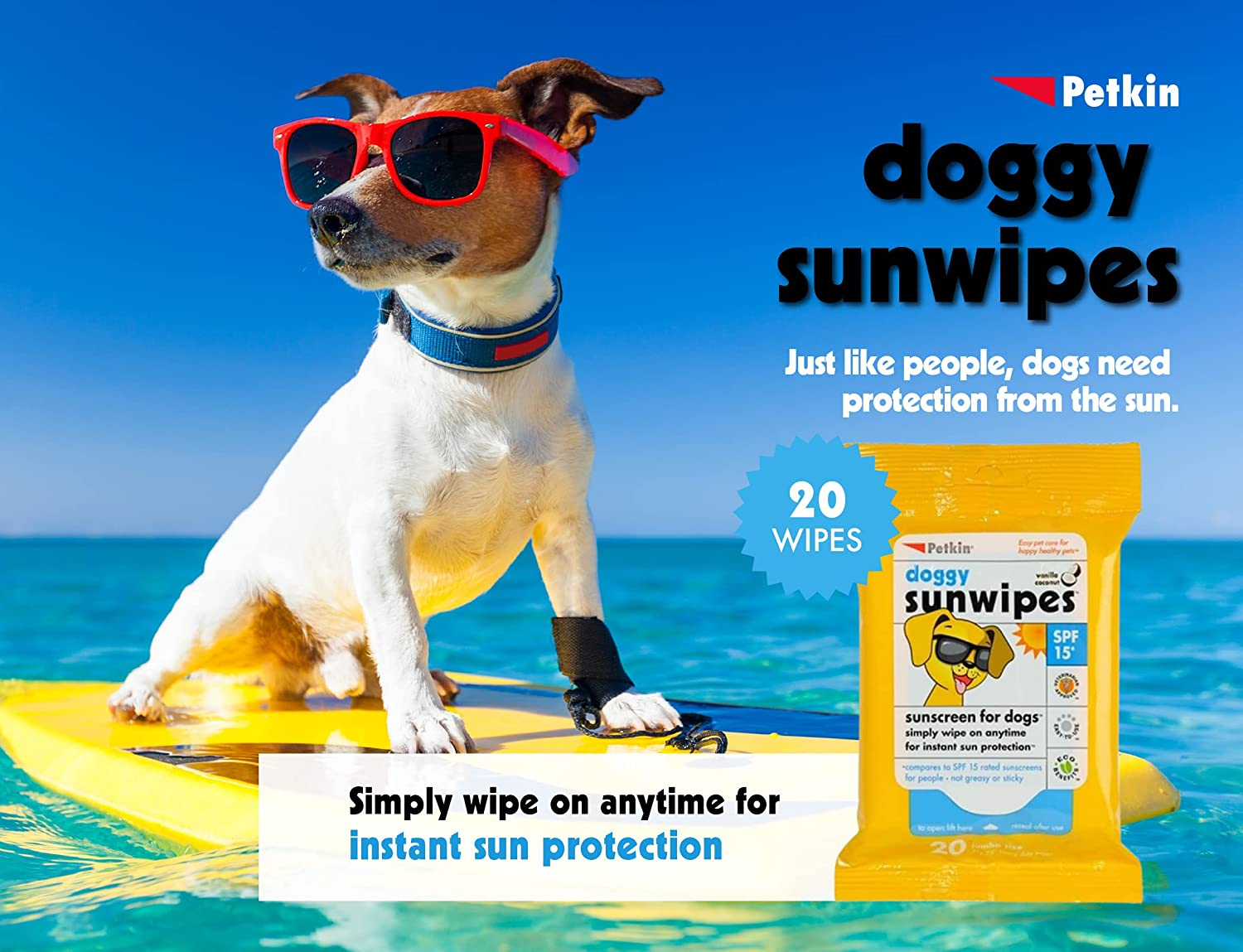 Petkin 5401 Doggy Sunwipes, 20 Pack image number 6