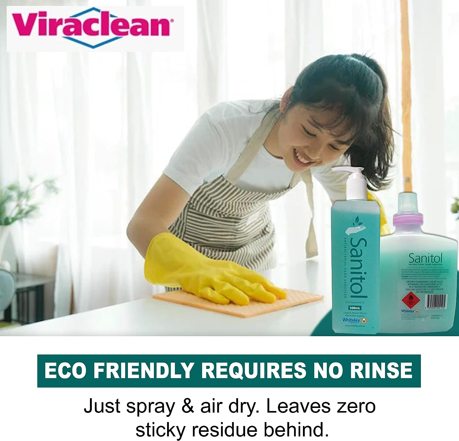 Sanitol Antibacterial Hand Sanitiser, Green, 500 Ml, (190557) image number 6