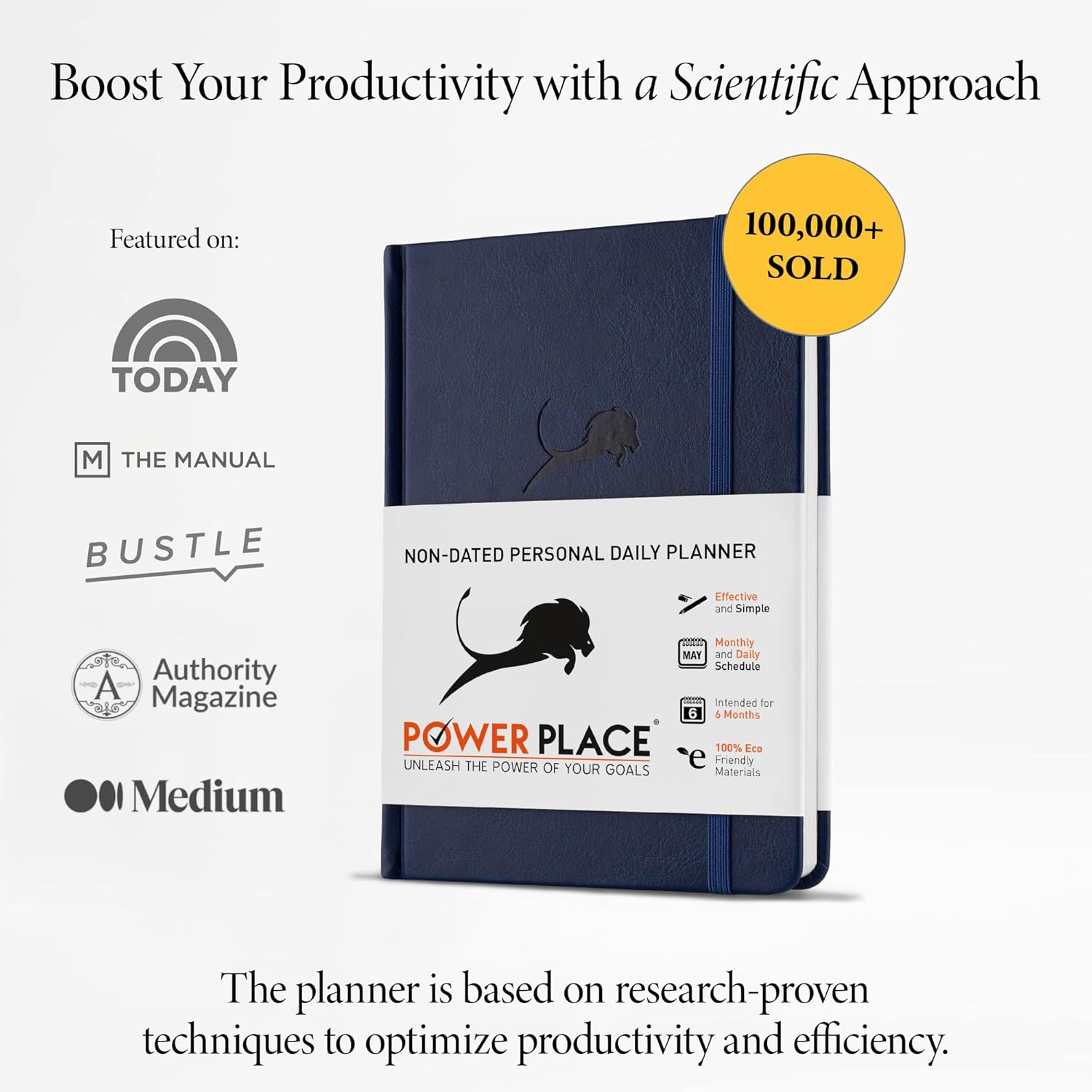 Daily Planner, Calendar and Gratitude Journal to Increase Productivity, Time Management & Happiness - Hardcover, Undated 24-Hour Schedule a Day Life Planner - 6 Months - Guaranteed image number 5