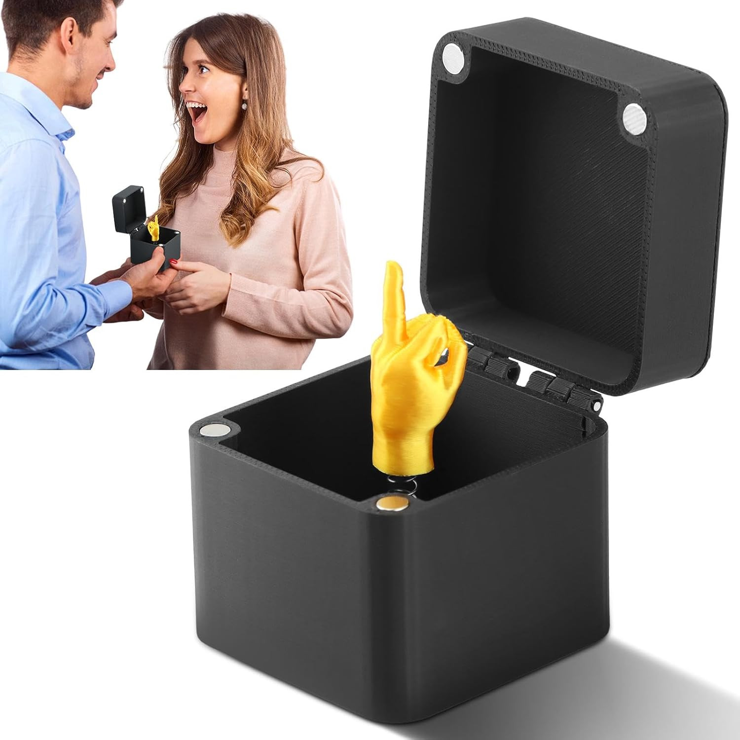 Middle Finger Surprise Prank Gift - Spoof Hand Pop up for Adults, Office & Home Decor, Christmas Novelty Fun Prank Gift (1Pc)