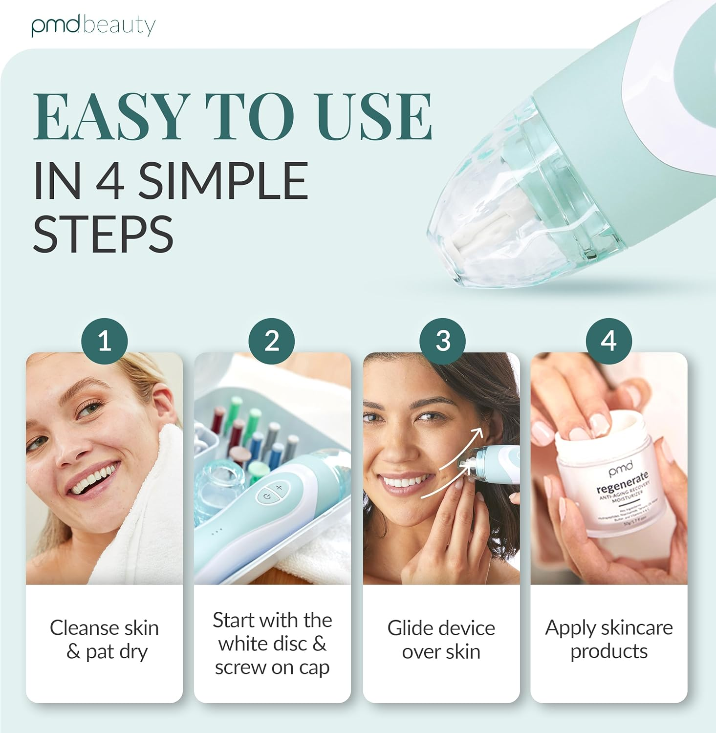 PMD Personal Microderm Elite Pro - At-Home Microdermabrasion Machine with Kit for Face & Body - Exfoliating Crystals and Vacuum Suction for Fresh and Radiant Skin - High, Moderate, & Low Speed and Suction Options - Berry image number 3