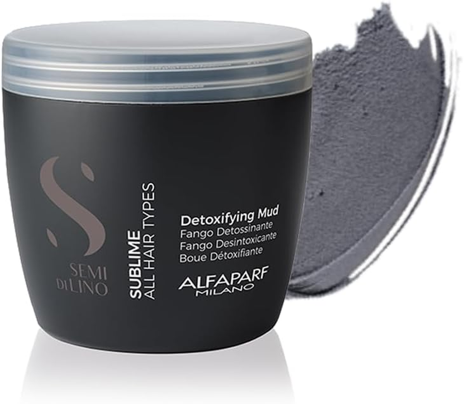 Alfaparf Milano Semi Di Lino Sublime Detoxifying Deep Cleansing Mud Treatment - Safe on Color Treated Hair - Clay-Based Detox for Hair - Professional Salon Quality - 21.1 Oz. image number 3