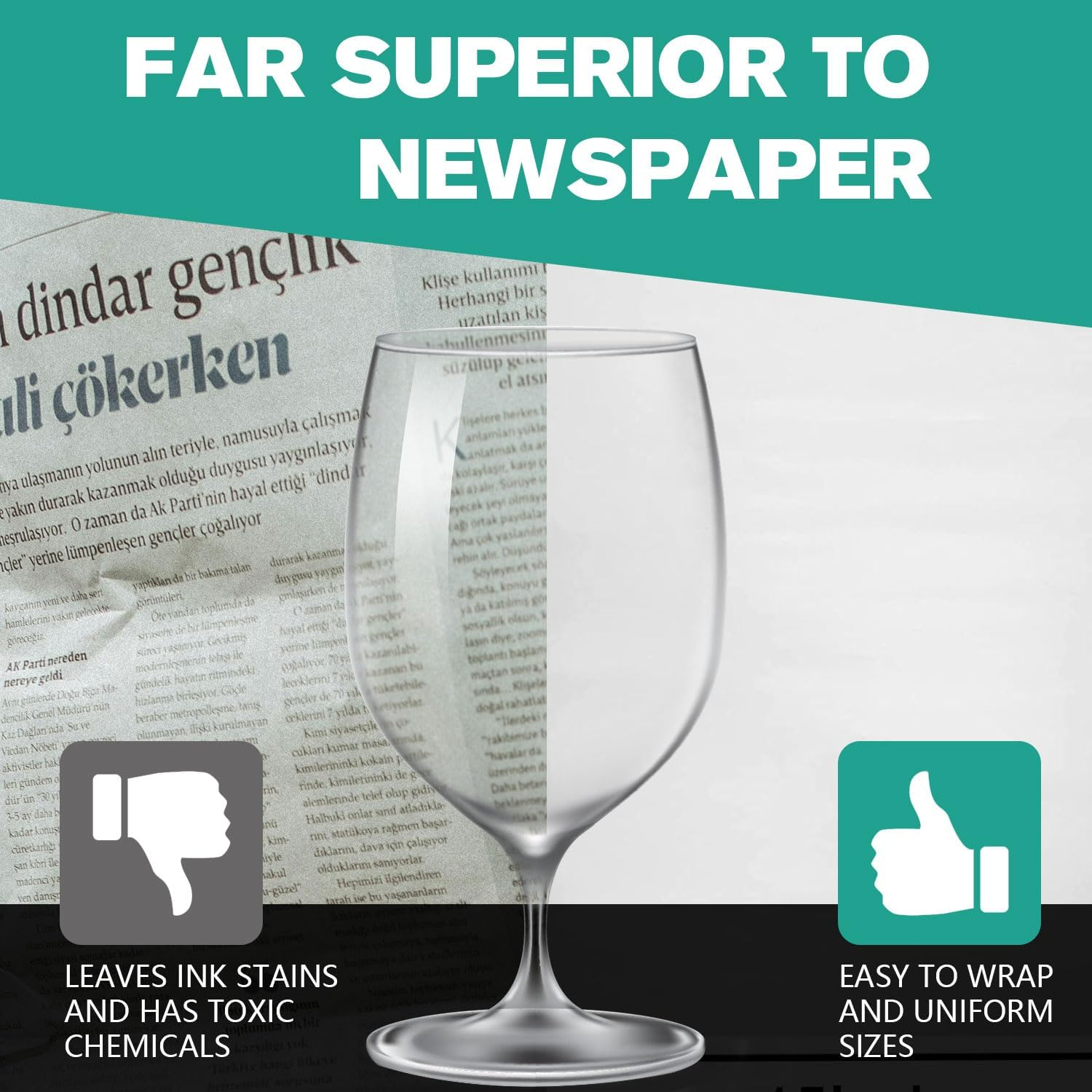 Packing Paper Sheets for Moving Newsprint Paper Newsprint Packing Paper Sheets for Shipping Transportation Wrapping Fill the Moving Boxes and Protect Fragile Items (100 Sheets, 38X70Cm, 14.9"X27.5") image number 6