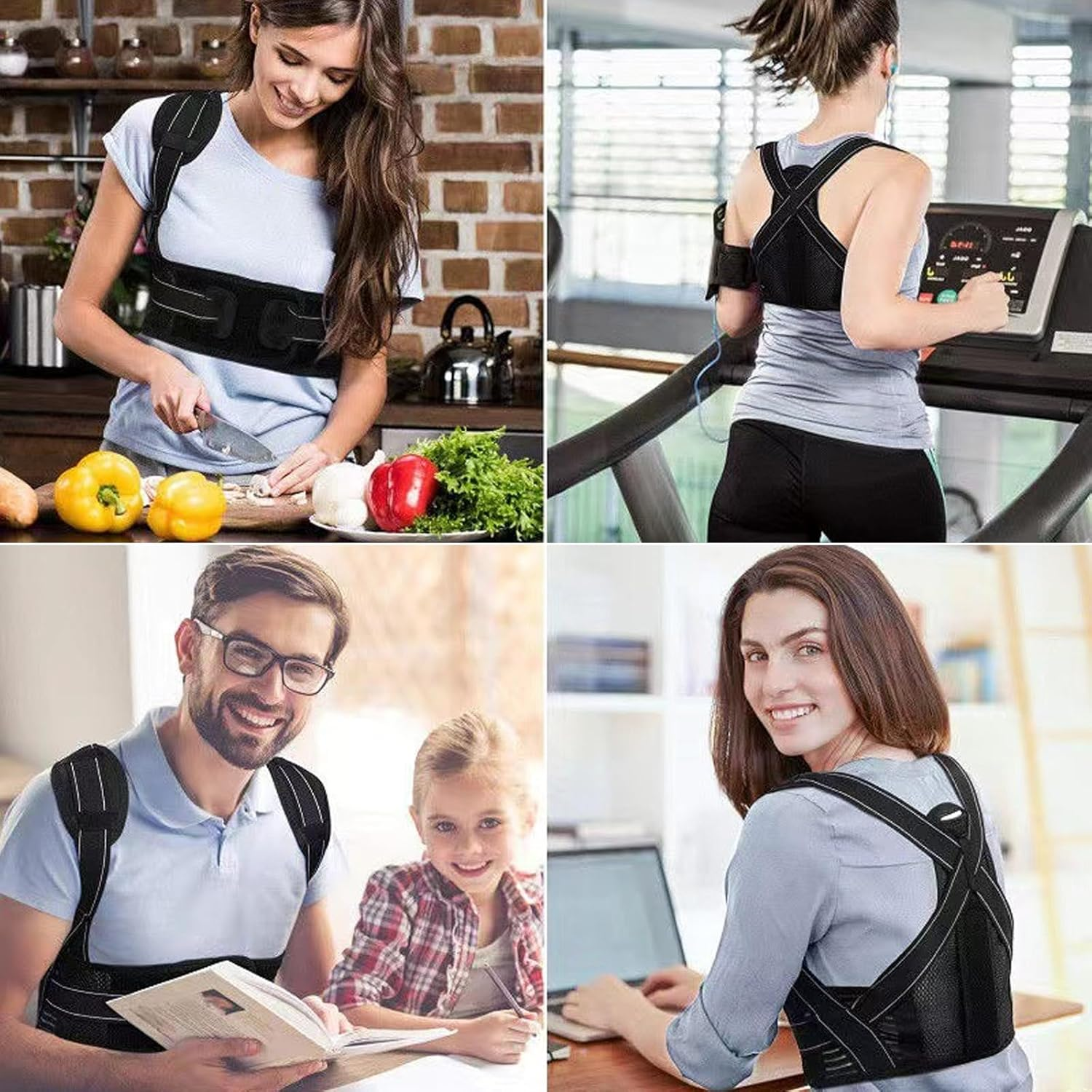 Back Brace Posture Corrector for Women and Men, Adjustable Scoliosis and Hunchback Correction, Breathable Back Straightener Posture Corrector, Improve Back Posture and Lumbar Support (L) image number 2