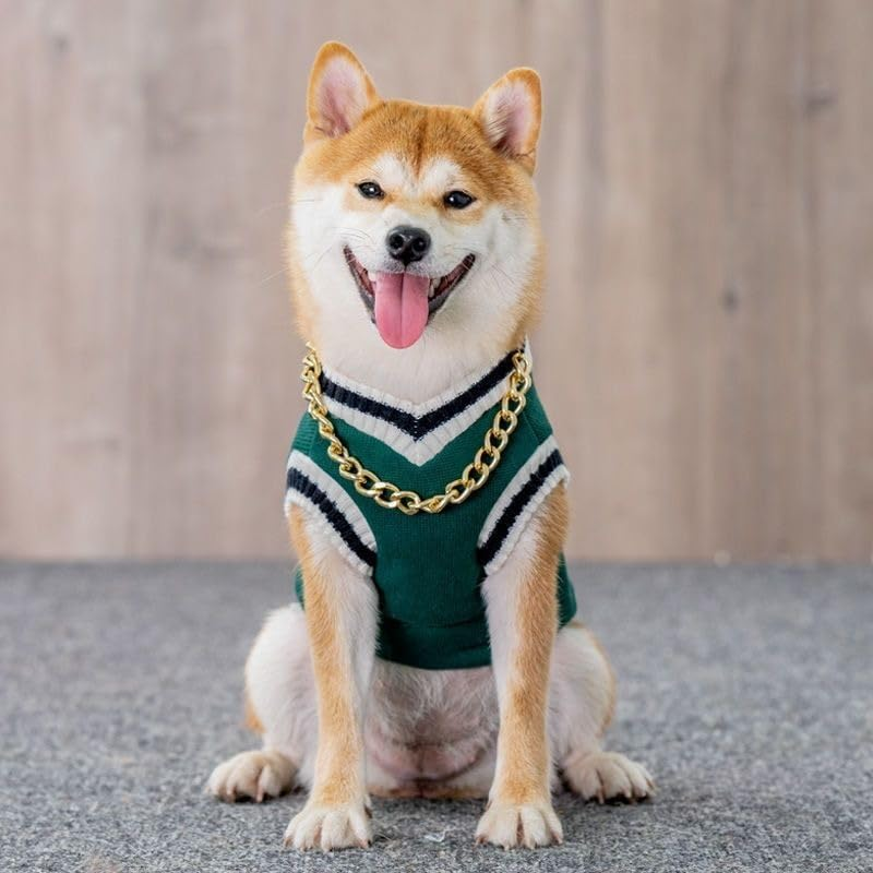 Pet Dog Warm Sweater Puppy Soft Fleece Thickening Sweatershirt Dog Cute Pullover Jumper Winter Outfit for Small Medium Dogs (Green, XS) image number 4