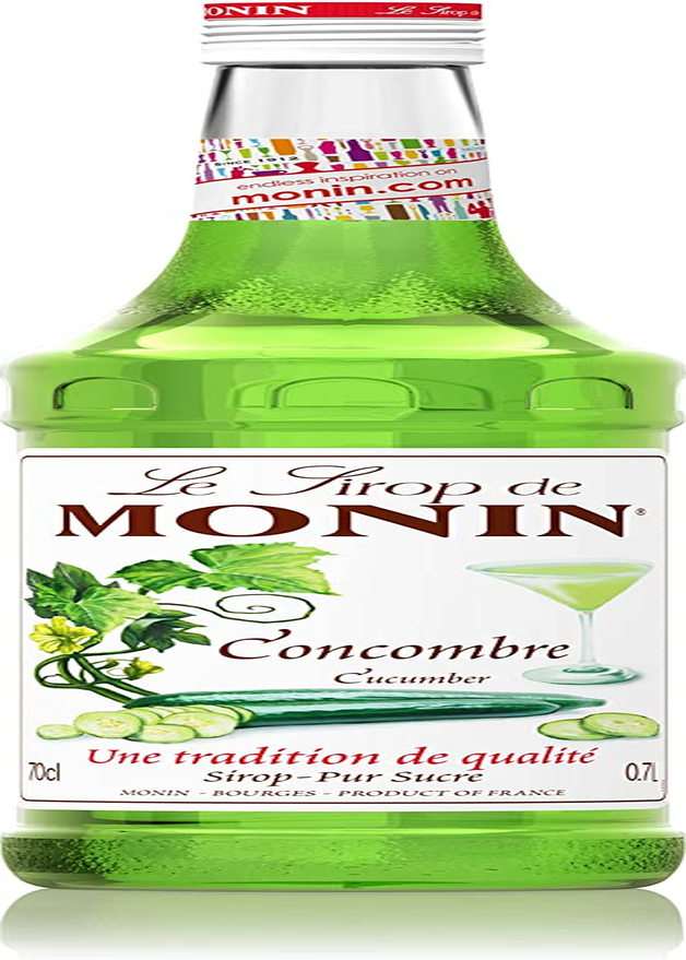 Monin Cucumber Syrup, Crisp and Cool, Bring Garden Freshness to Cocktails, Teas and Sodas, Vegan, Non-Gmo, 700 Ml image number 3