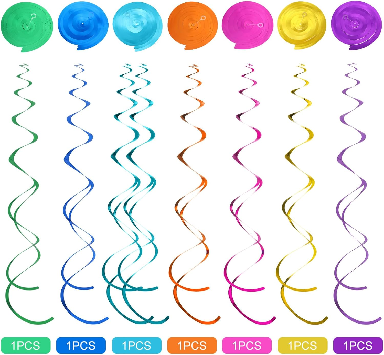 30 Pcs Tropical Fish Hanging Swirls under the Sea Party Decorations Ceiling Decor for Boys Girls Kids Ocean Themed Party Mermaid Creatures Baby Beach Party Supplies under the Sea Decor (Fish Style) image number 4