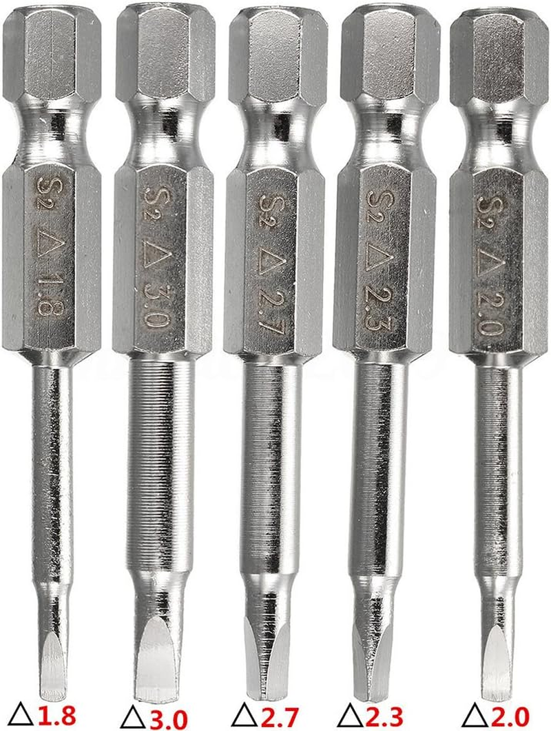 Yakamoz Hex Head Drill Set, 5Pcs 1/4 Inch Hex Shank Magnetic Triangle Head Screwdriver Bits Set image number 1