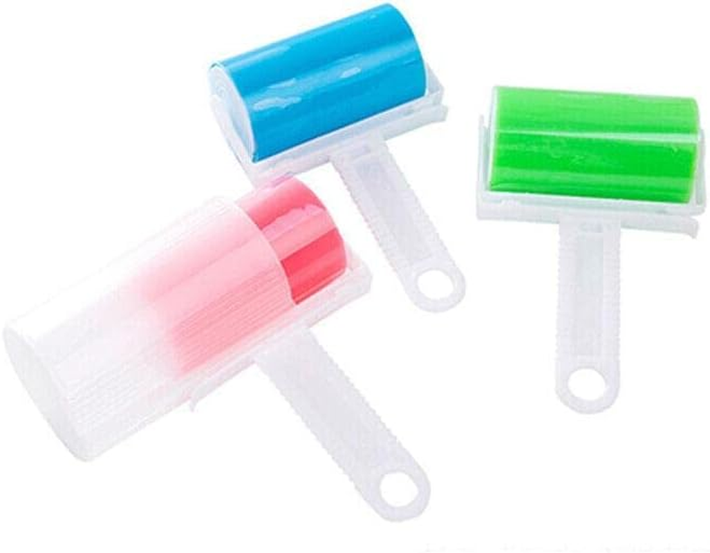 AIMALL 3PCS Reusable Sticky Pet Hair Lint Rollers Washable Brush Dog Cat Clothes Sofa Dust Remover Durable Portable Hair Cleaning Tool Easy to Use for Home Travel Car Upholstery Cleaning