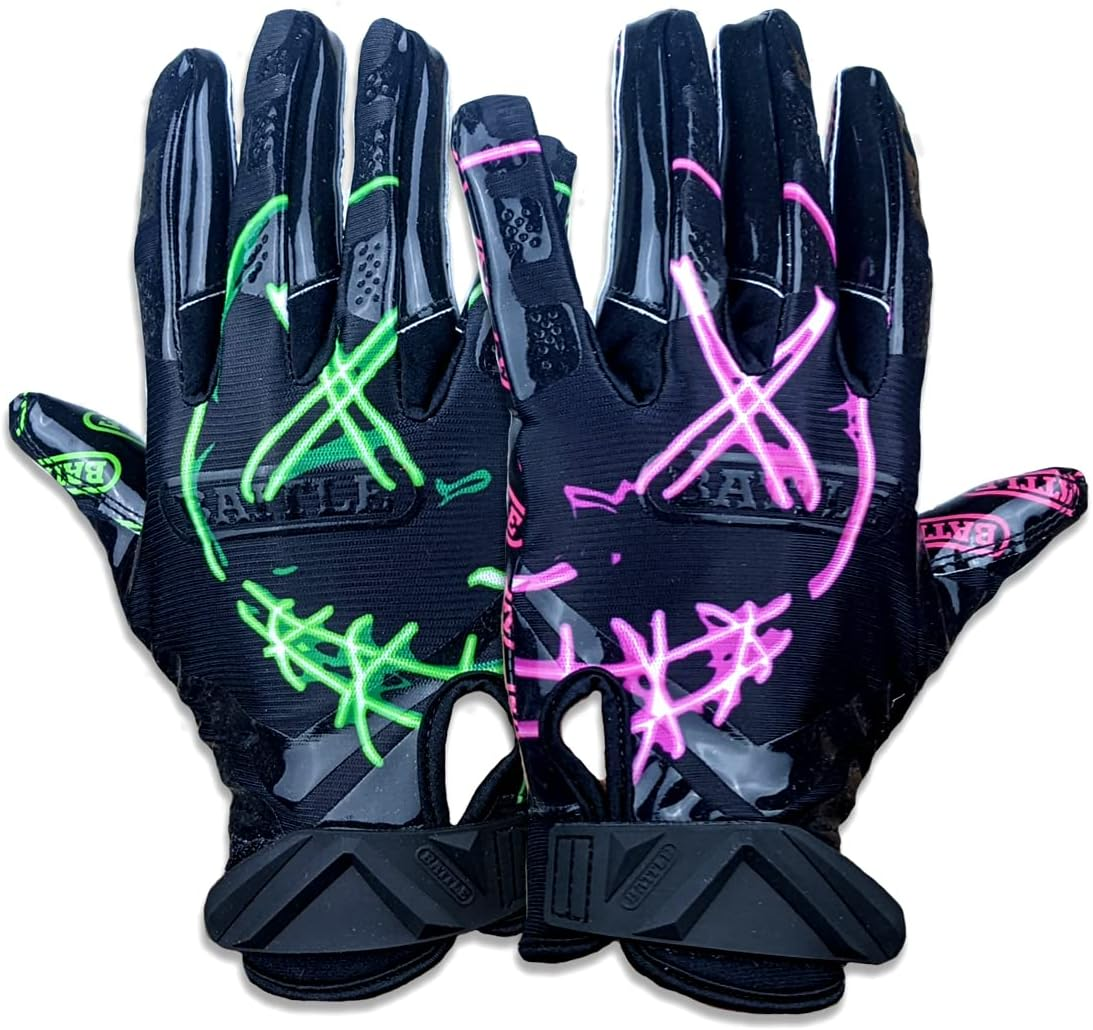 Battle Sports Nightmare 2.0 Wide Receiver Football Gloves - Adult and Youth Football Gloves - Ultra Grip Gloves - image number 4
