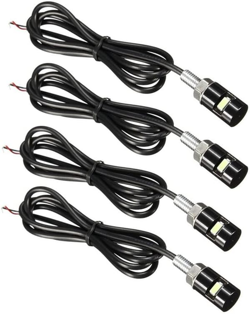 4PCS LED License Number Plate Light Screw Bolt Bulbs SMD for Car Motorcycle image number 5