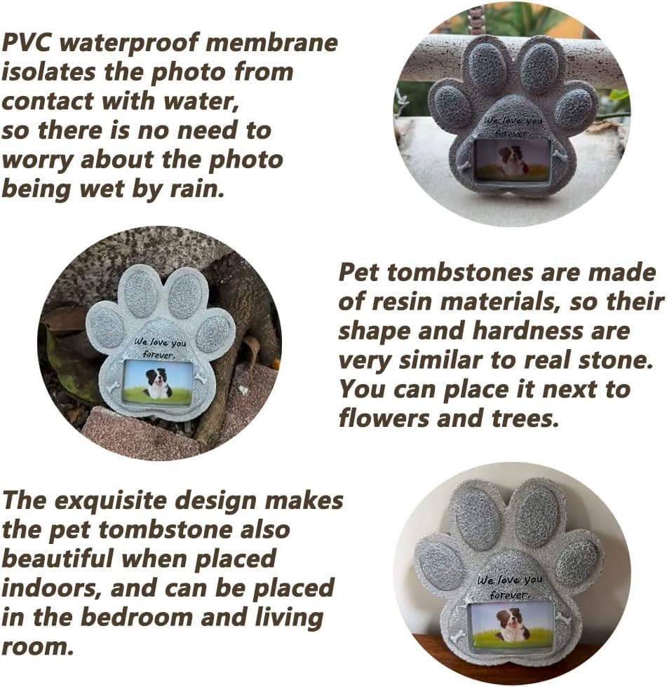 Dog Memorial Stones with Stand, Dog Memorial Gifts for Loss of Dog,Indoor Outdoor Headstones for Grave Loss of Pet'S Spiritual Resting Place image number 2
