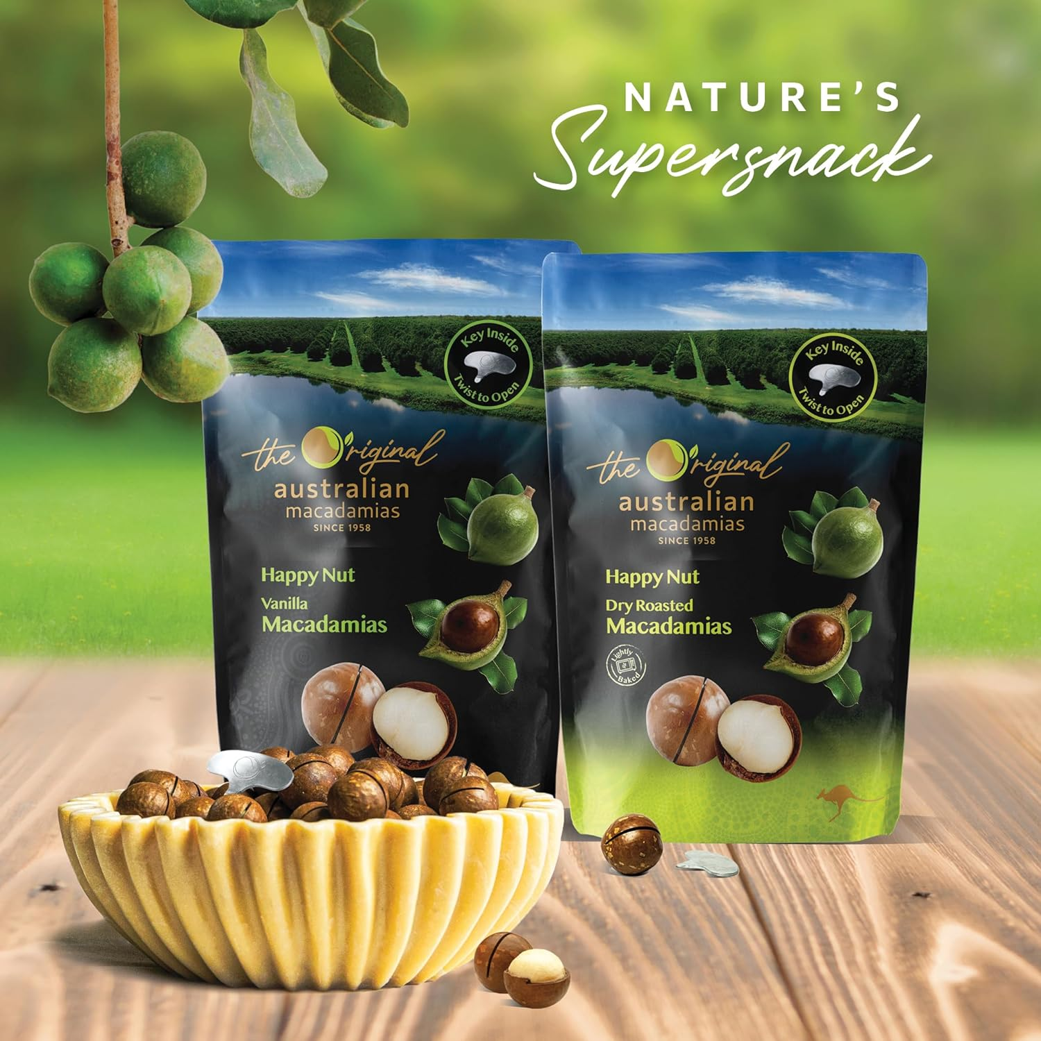 Freedom Fresh Australia Happy Nut Dry Roasted Macadamias 225G image number 5