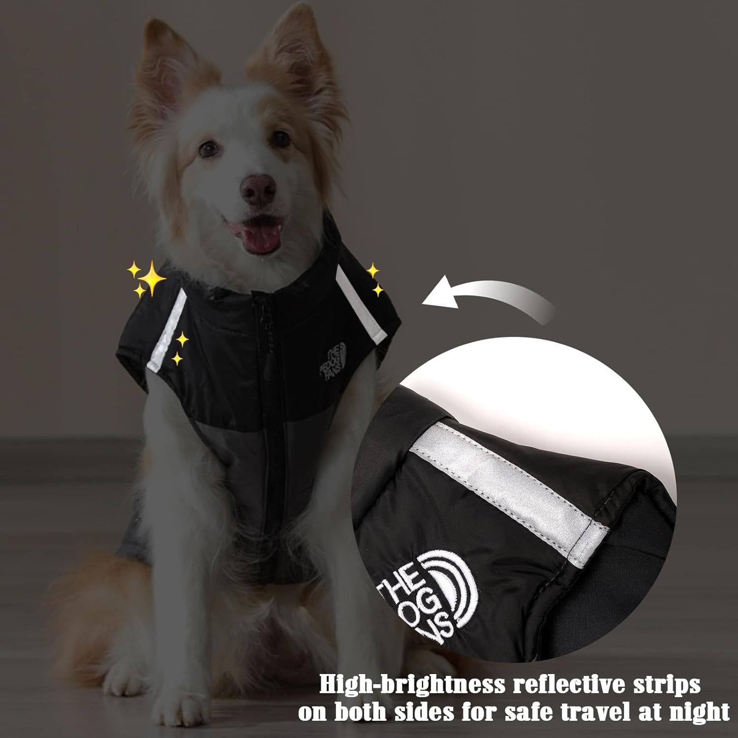 Dog Coat - Water Resistant, Windproof Winter Warm Dog Clothes for Small Medium Dogs 2.2-19.8Lb,Dog down Jacket with Leash D-Ring Outdoor (Grey, M) image number 1