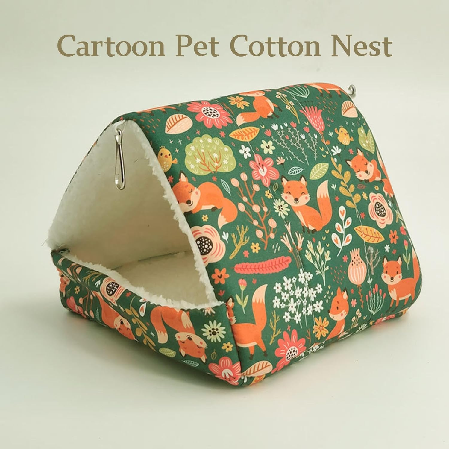 Guinea Pig House, Adorable Bunny & Hamster Bed, Warm, Washable Small Pet Bed for Hamsters, Chinchillas, and More image number 1